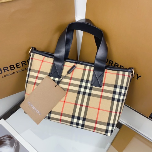 Burberry Plaid Nylon Tote Bag with Shoulder Strap, Commute Essential 1 Burberry Plaid Nylon Tote Bag with Shoulder Strap, Commute Essential