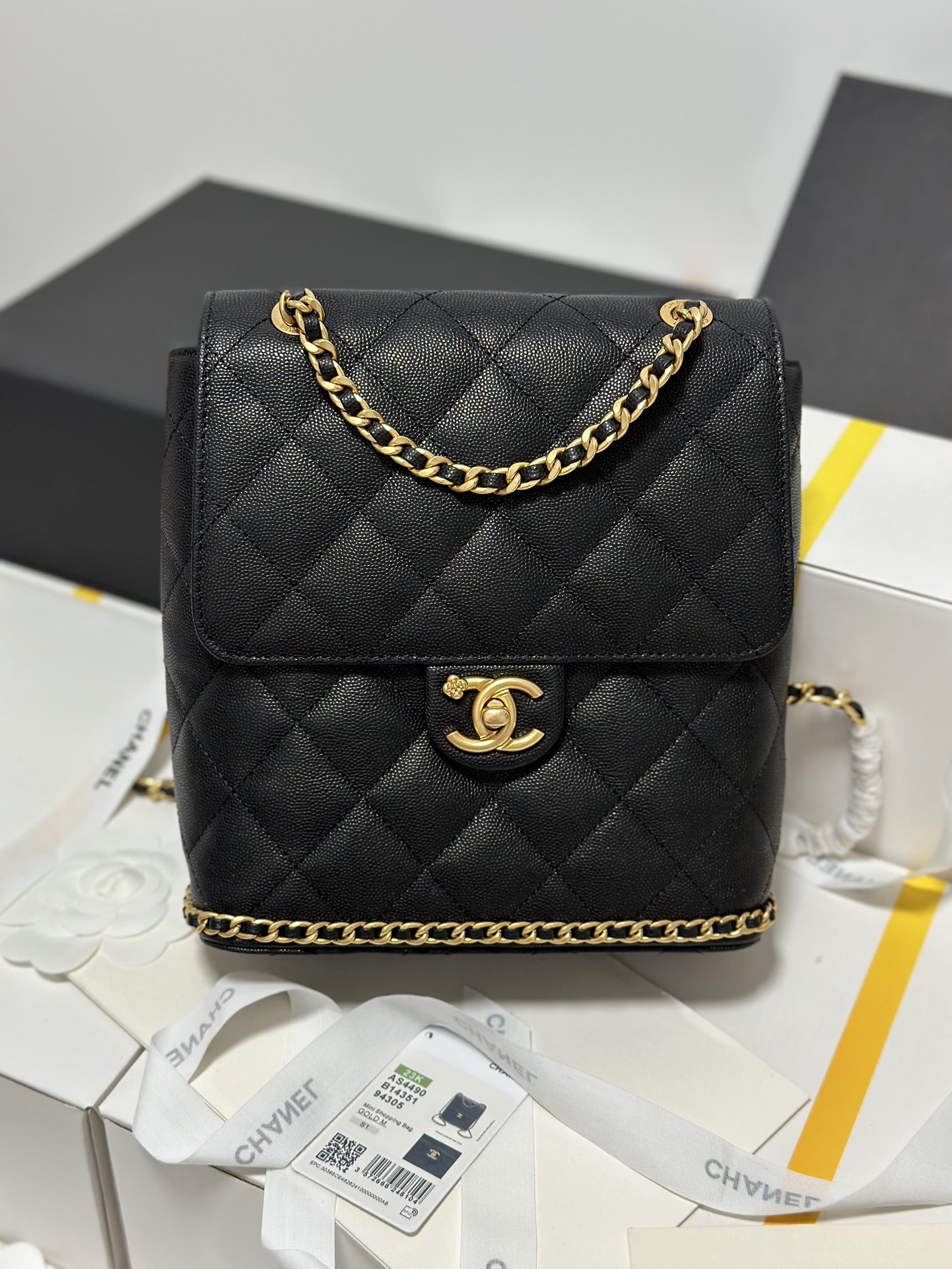 Chanel Bolsos Mochila Diseñador de tiendas
 Cuero vaca Vintage Cadena