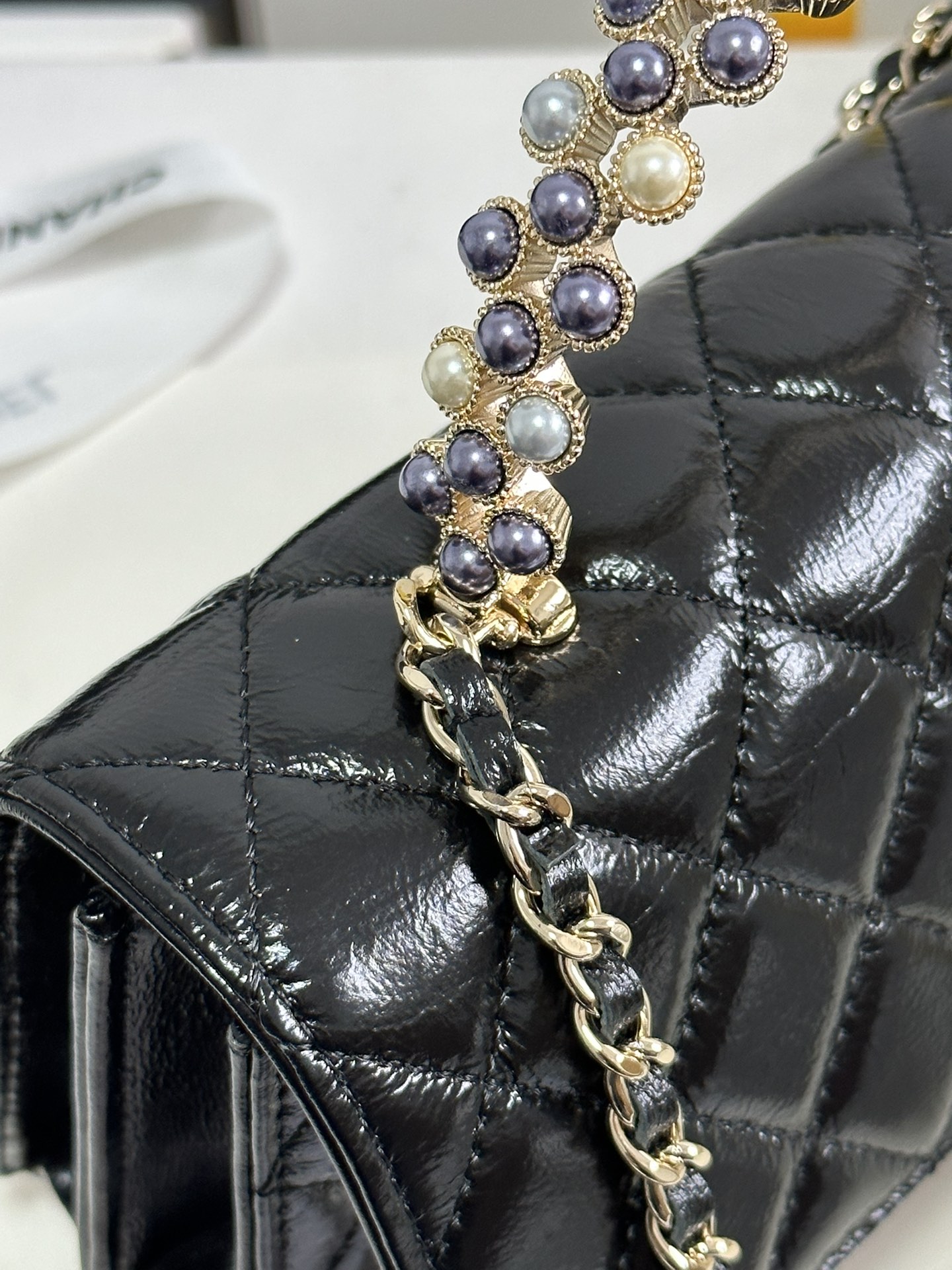 Actual counter version of Chanel 24P Pearl Portable Organ Bag