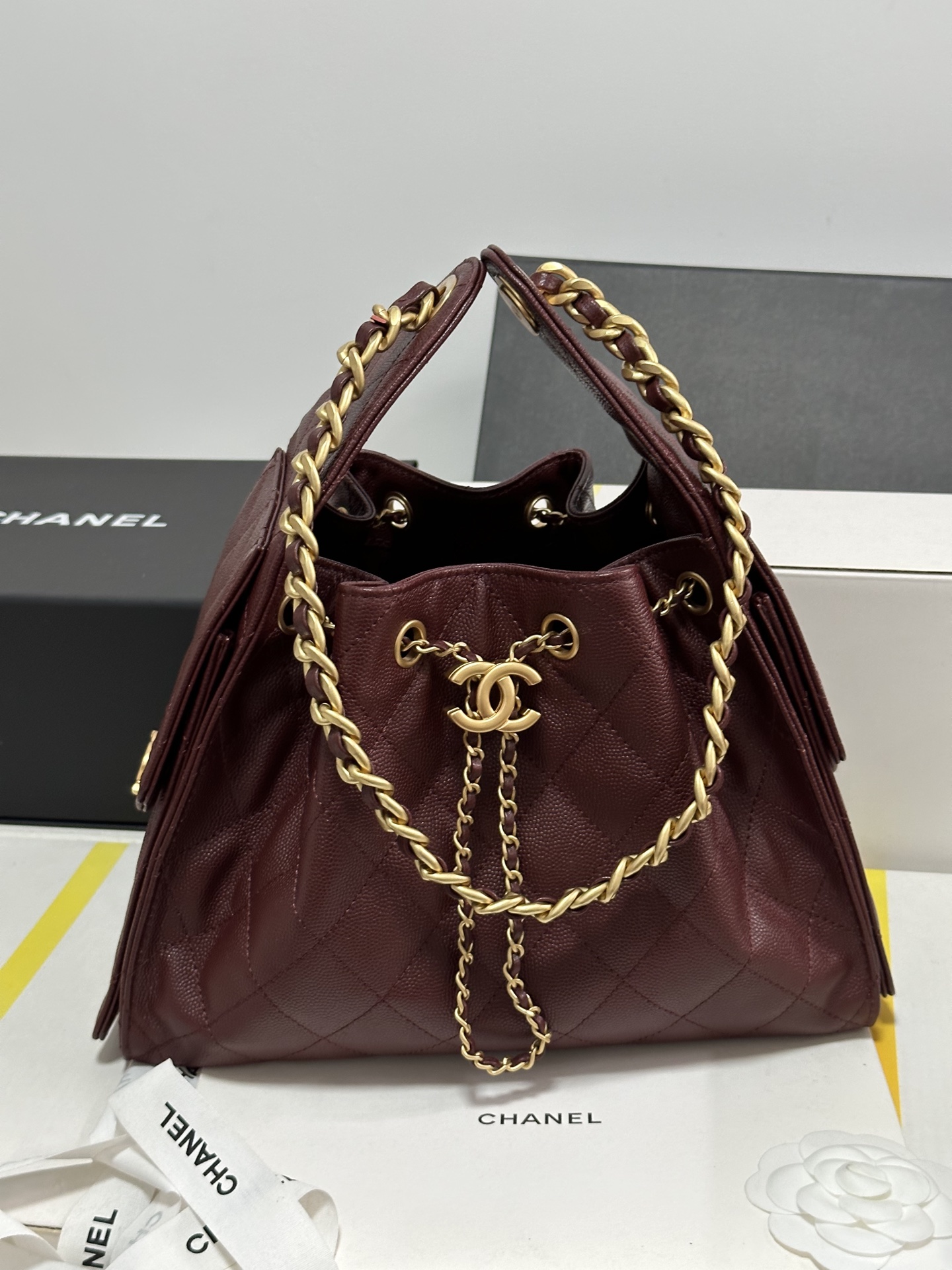 Chanel 25C Hobo Bag, Onda Verde Leather, Silver Hardware, AS5293 (30*26*14cm)