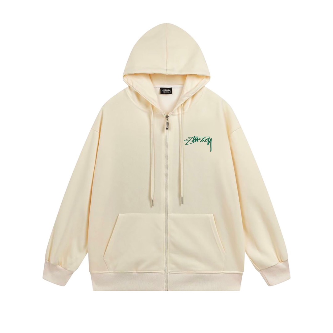 XB780 Stussy SS23 Ink-Printed Fur Jackets with Wide Shoulders and Various Colors - 图片 6