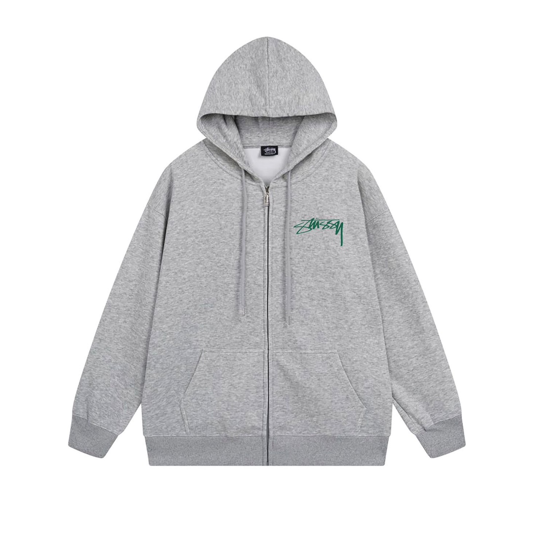 XB780 Stussy SS23 Ink-Printed Fur Jackets with Wide Shoulders and Various Colors - 图片 5