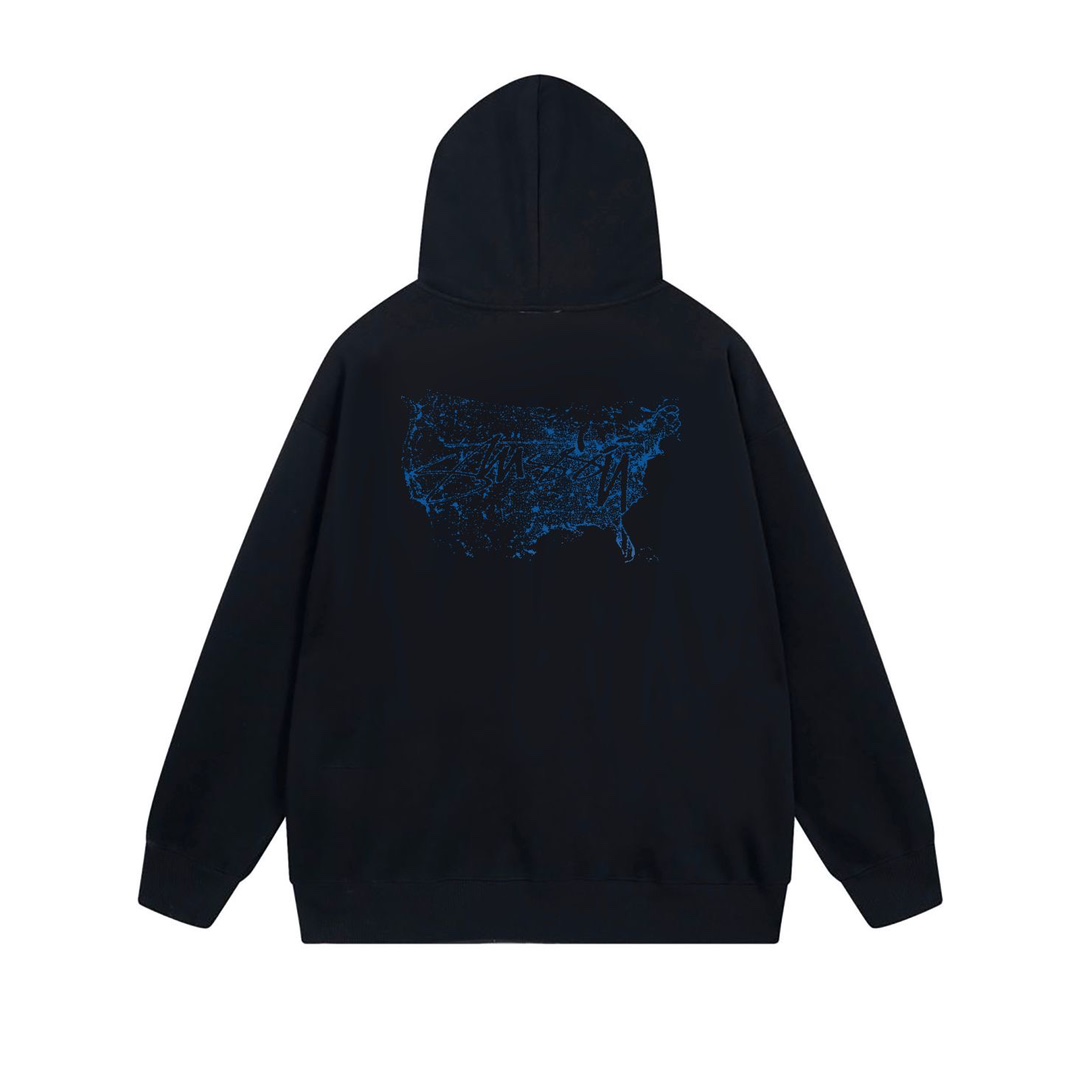 XB780 Stussy SS23 Ink-Printed Fur Jackets with Wide Shoulders and Various Colors - 图片 9