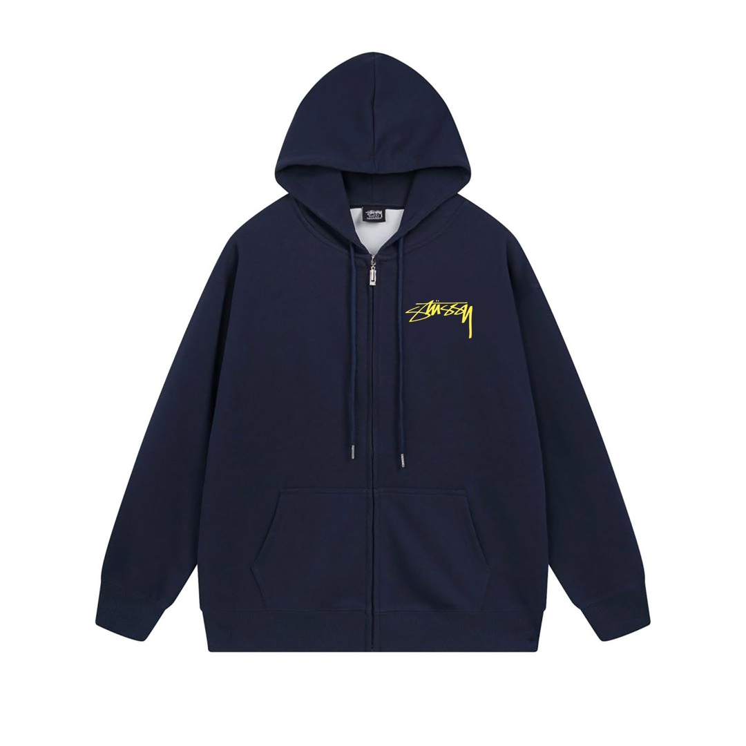 XB780 Stussy SS23 Ink-Printed Fur Jackets with Wide Shoulders and Various Colors - 图片 7