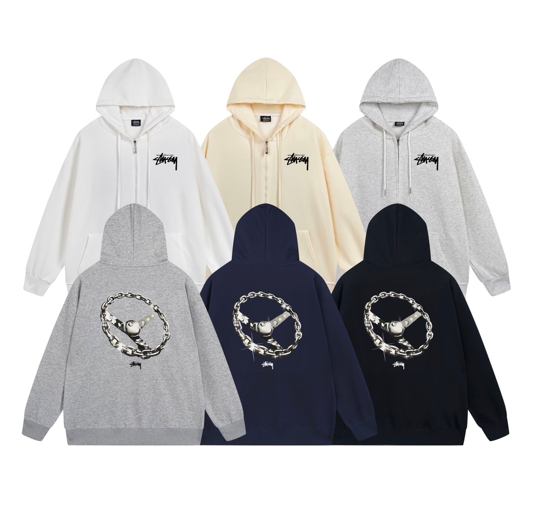 Stussy SS23 Chain-Printed Caps and Jackets with Luxurious Fur and Velvet Accents.