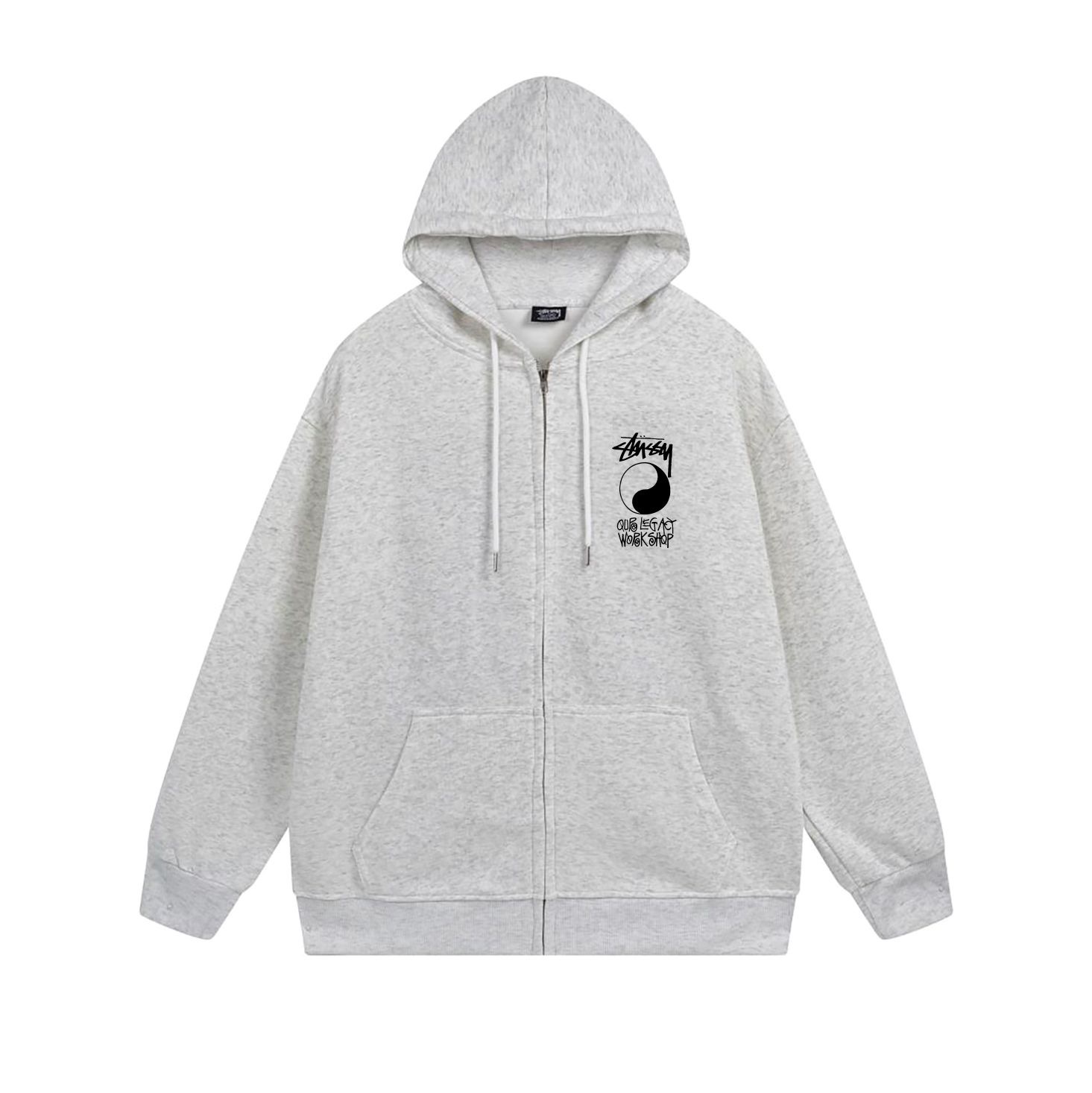 XB792 Stussy SS23 Hoodie Jacket: Fur, Fluffy, Various Colors, Sizes, Detailed Measurements. - 图片 6