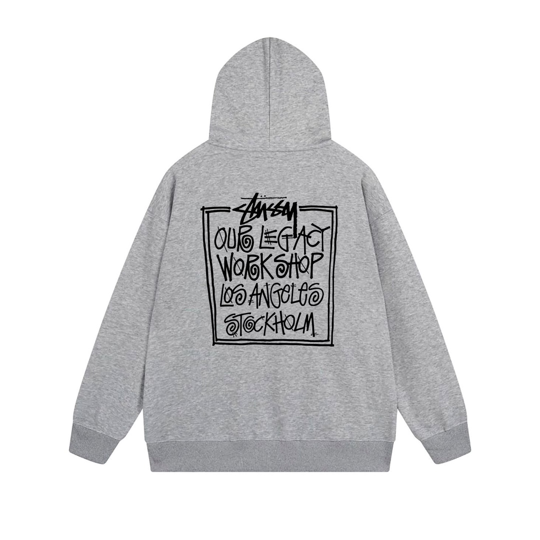 XB792 Stussy SS23 Hoodie Jacket: Fur, Fluffy, Various Colors, Sizes, Detailed Measurements. - 图片 8