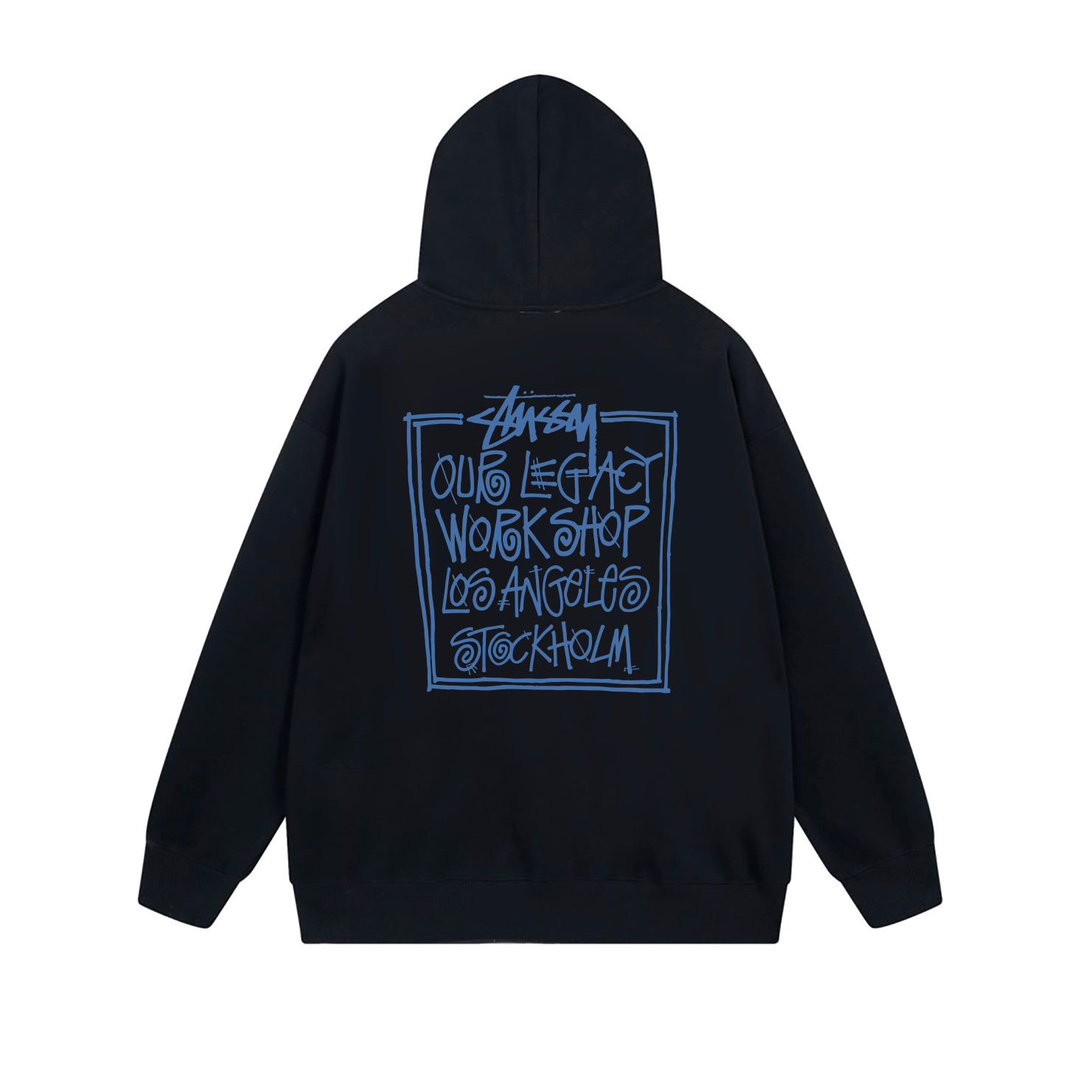 XB792 Stussy SS23 Hoodie Jacket: Fur, Fluffy, Various Colors, Sizes, Detailed Measurements. - 图片 9