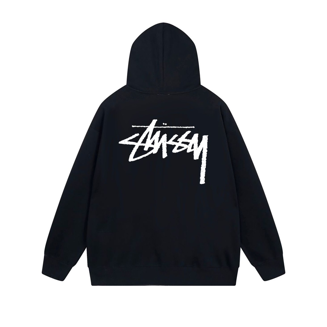 XB793 Stussy SS23 Hoodie Jacket with Large Fur and Silver Fox, Various Colors and Sizes. - 图片 8