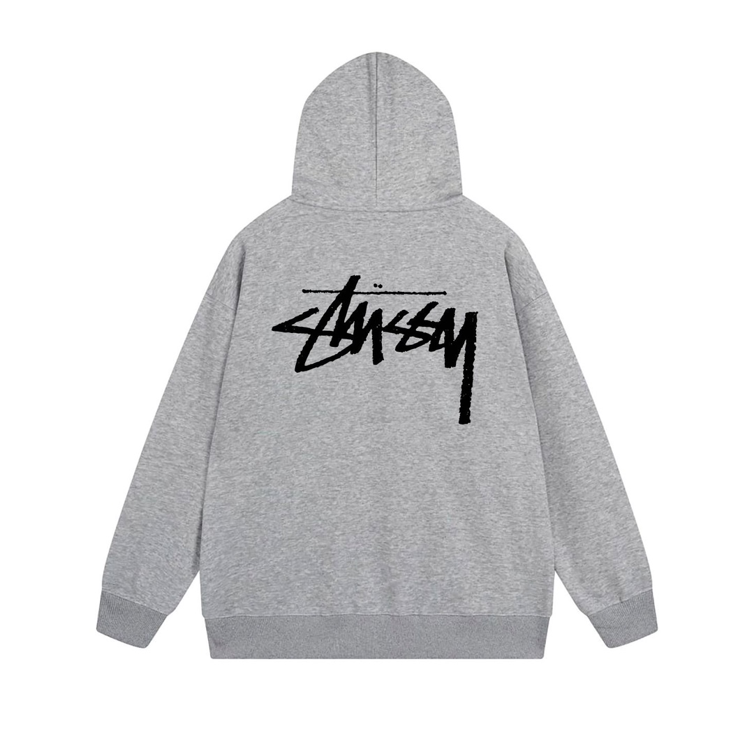 XB793 Stussy SS23 Hoodie Jacket with Large Fur and Silver Fox, Various Colors and Sizes. - 图片 9