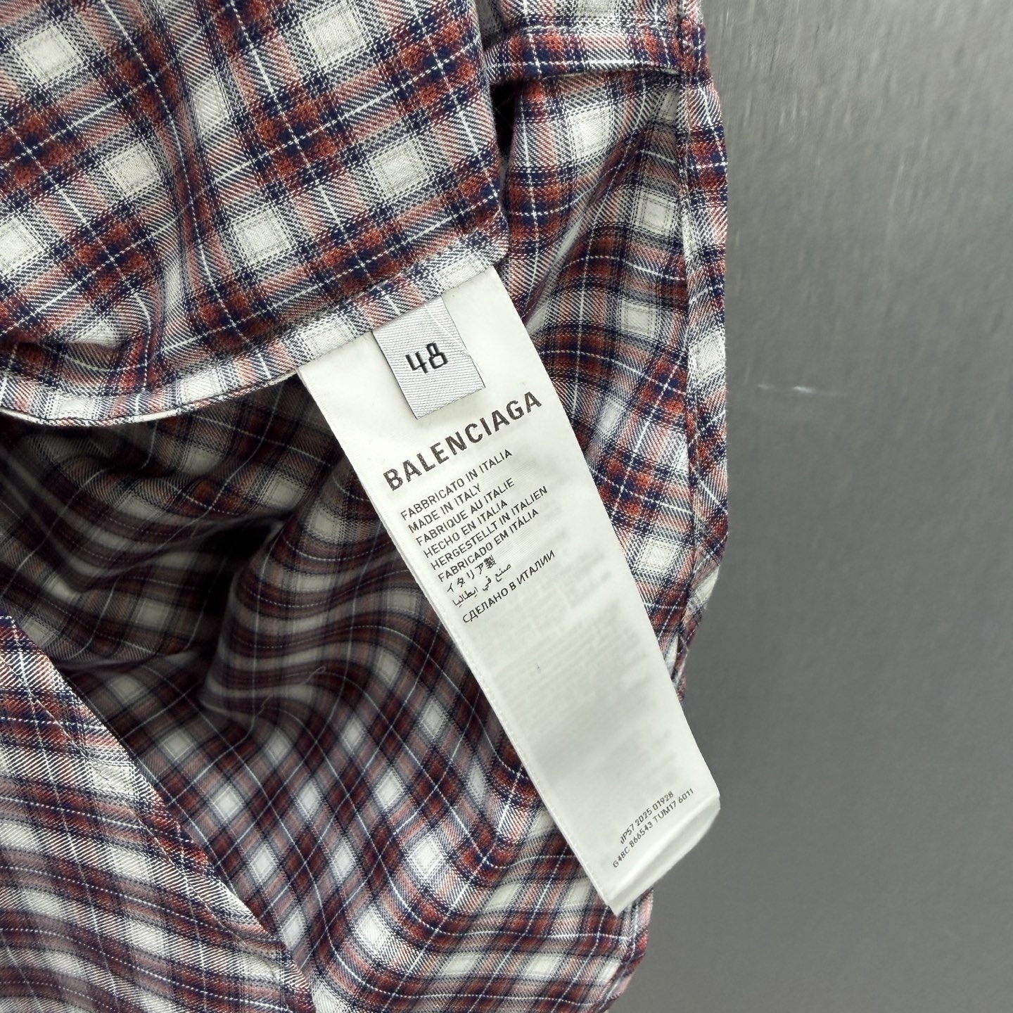 Balenciaga 巴黎世家假两件格纹衬衫