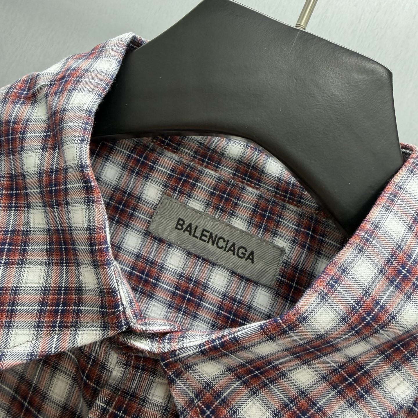 Balenciaga 巴黎世家假两件格纹衬衫