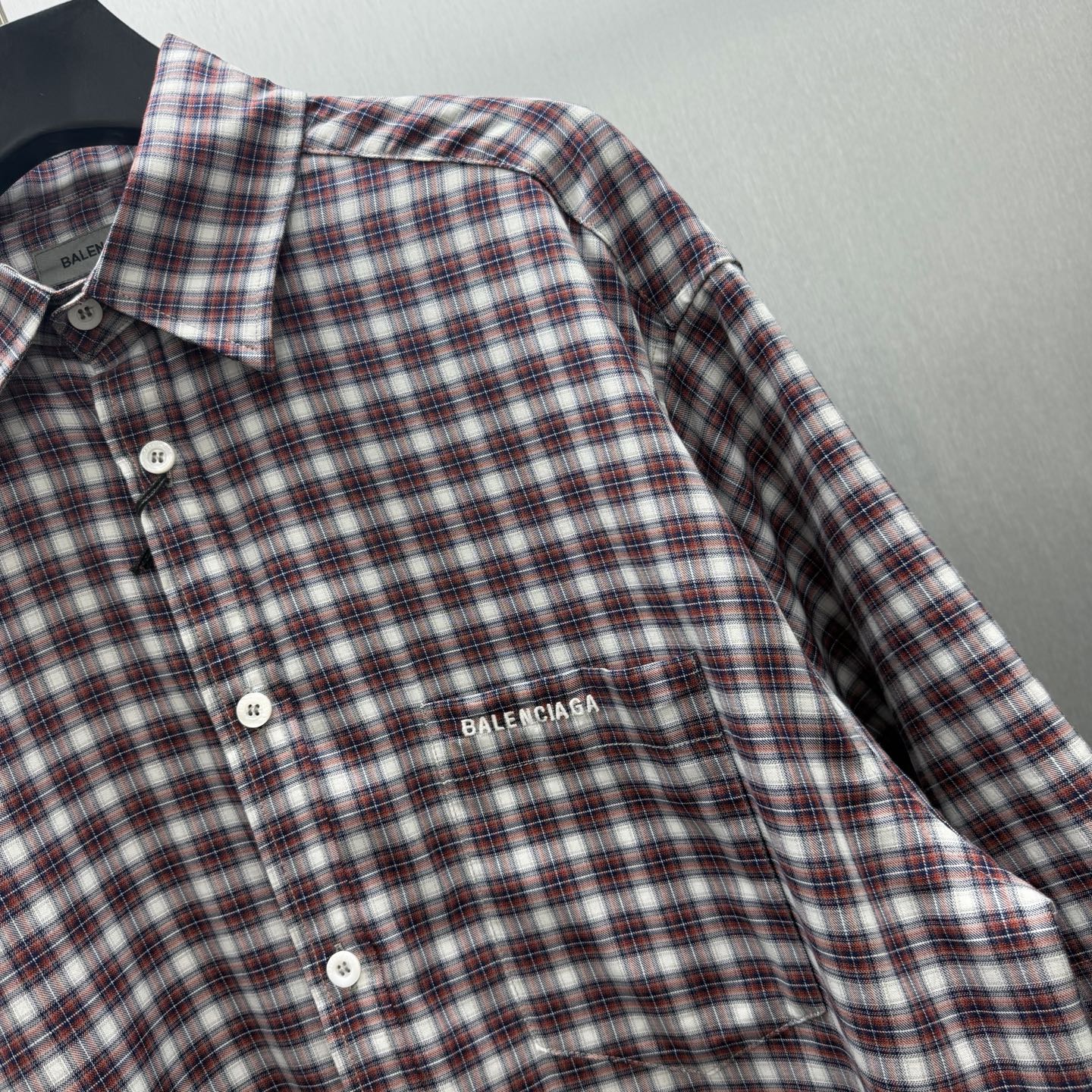 Balenciaga 巴黎世家假两件格纹衬衫