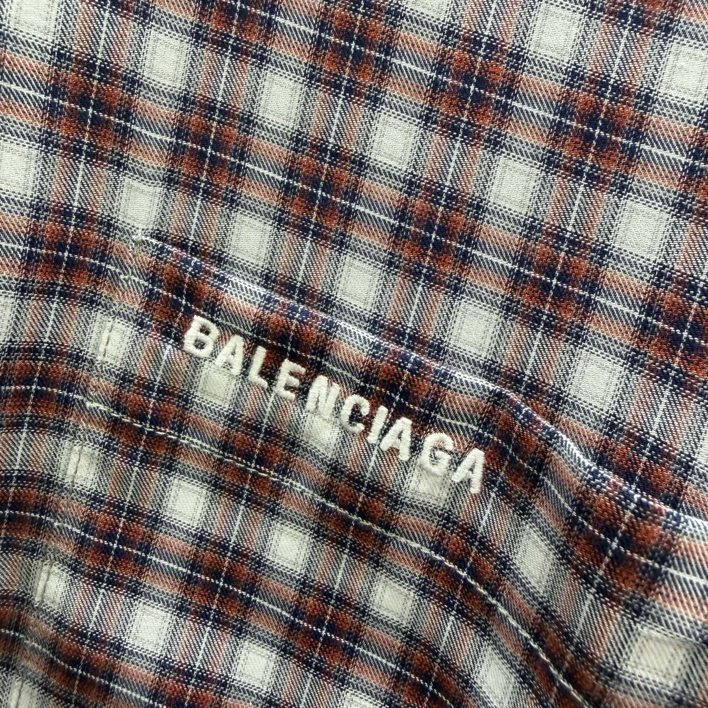 Balenciaga 巴黎世家假两件格纹衬衫