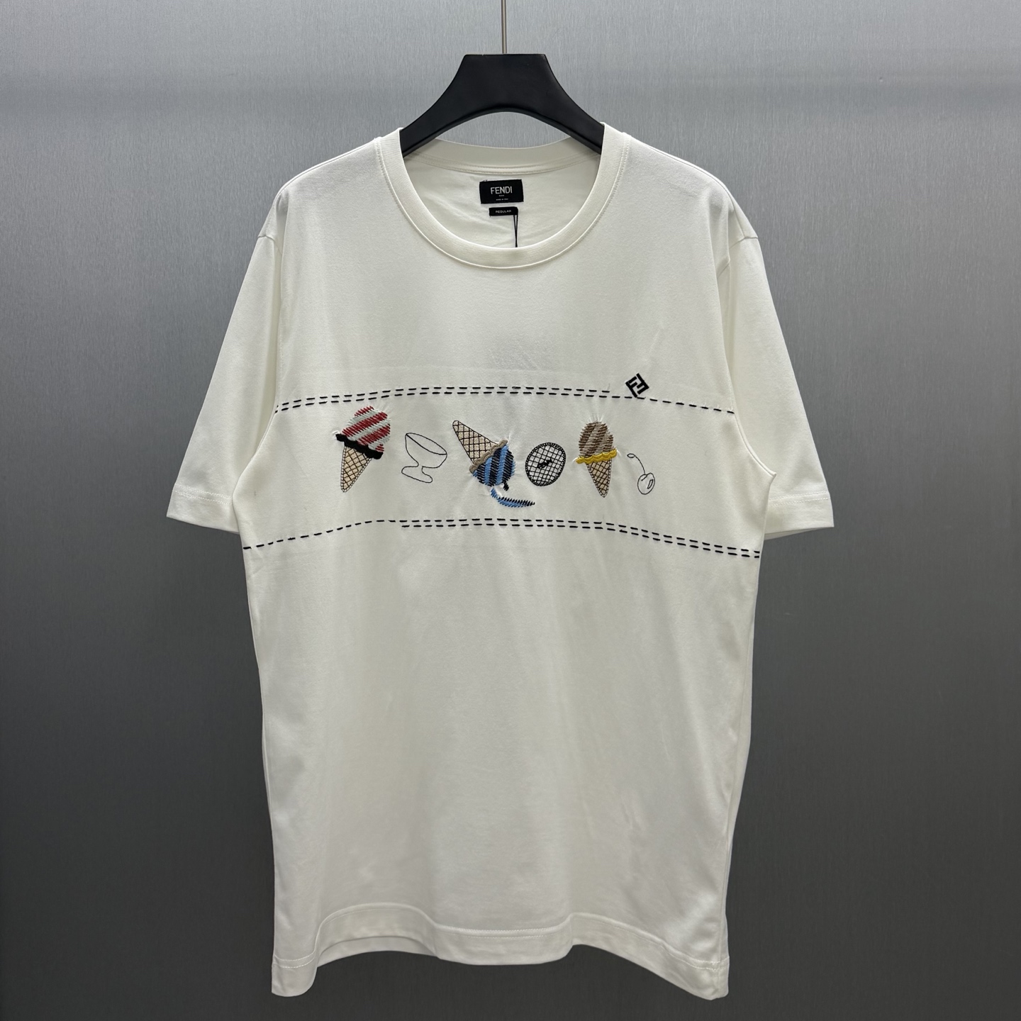 Fendi FD 芬迪冰淇淋刺绣T恤