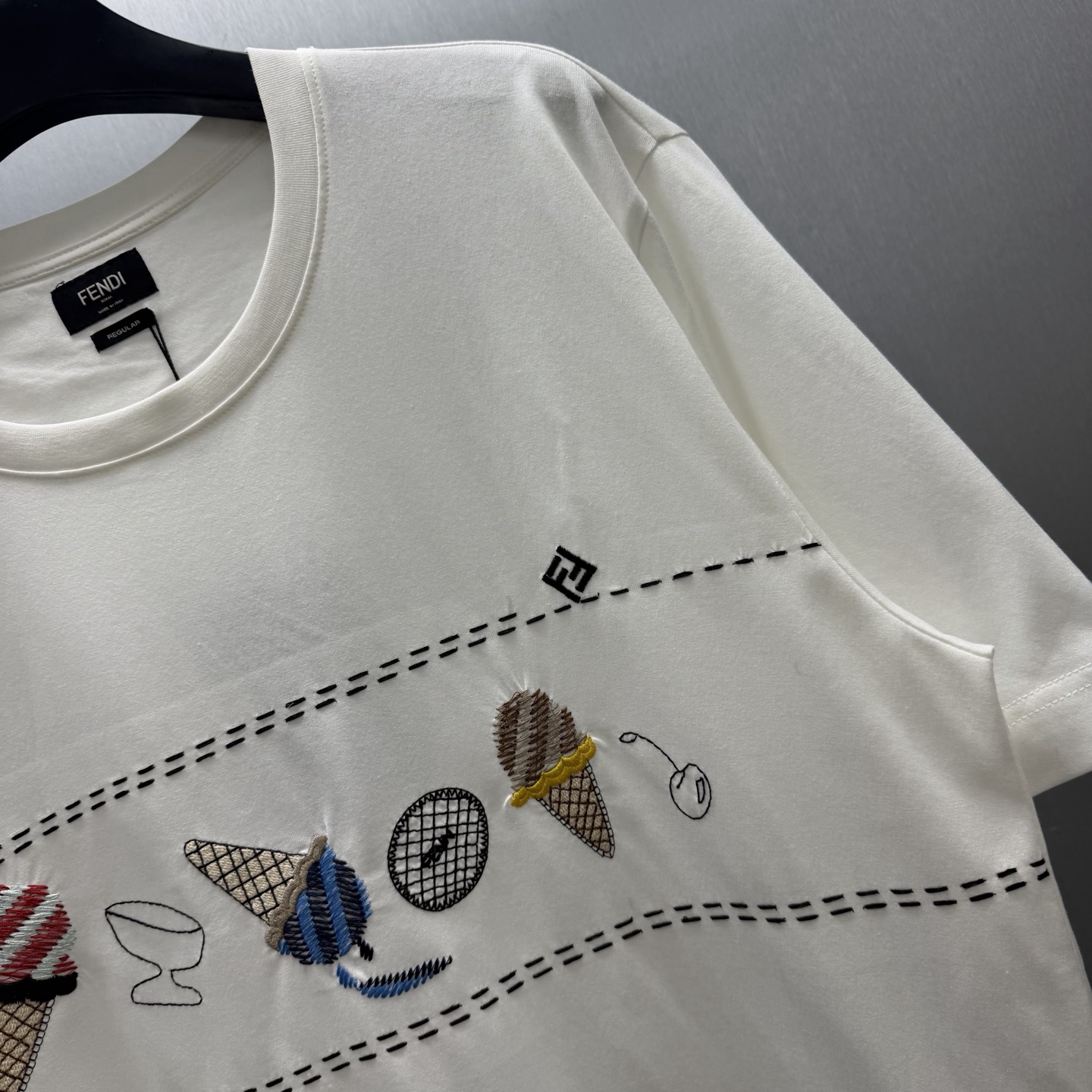 Fendi FD 芬迪冰淇淋刺绣T恤