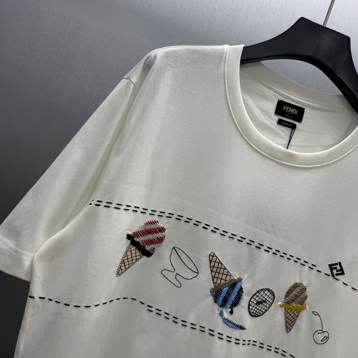 Fendi FD 芬迪冰淇淋刺绣T恤