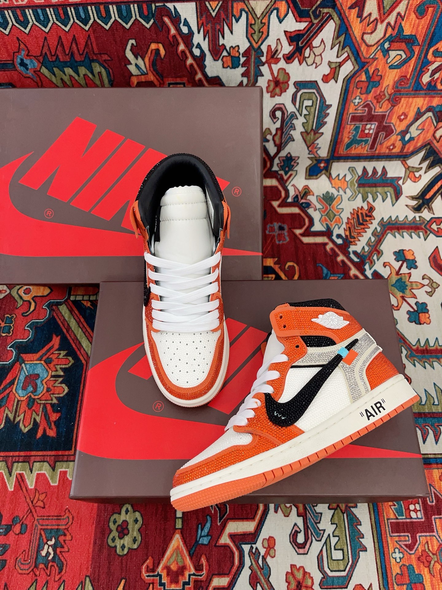 エアジョーダン カップル スニーカー ハイカット 牛革