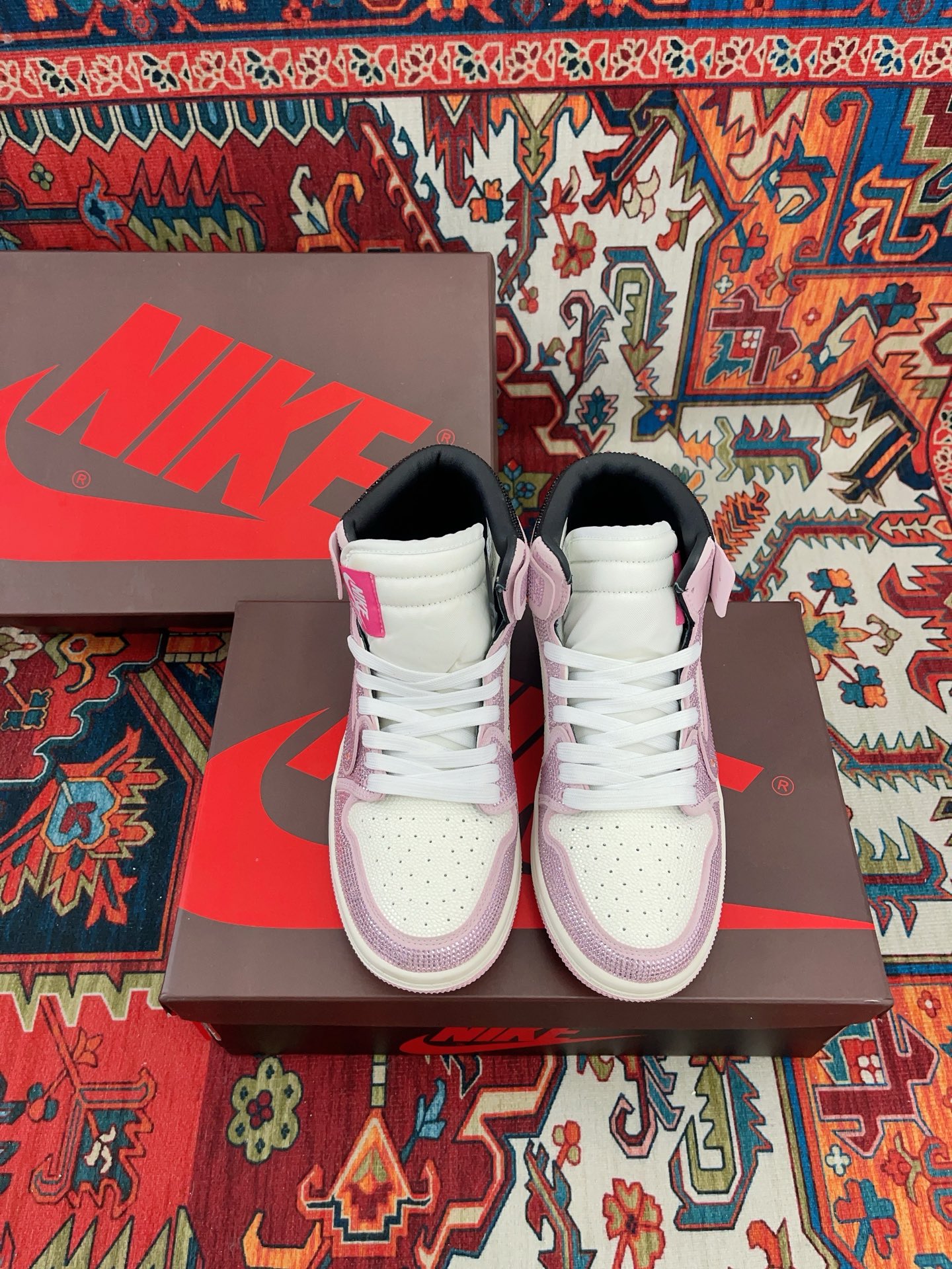 エアジョーダン カップル 高トップシューズ 牛革 デザイン