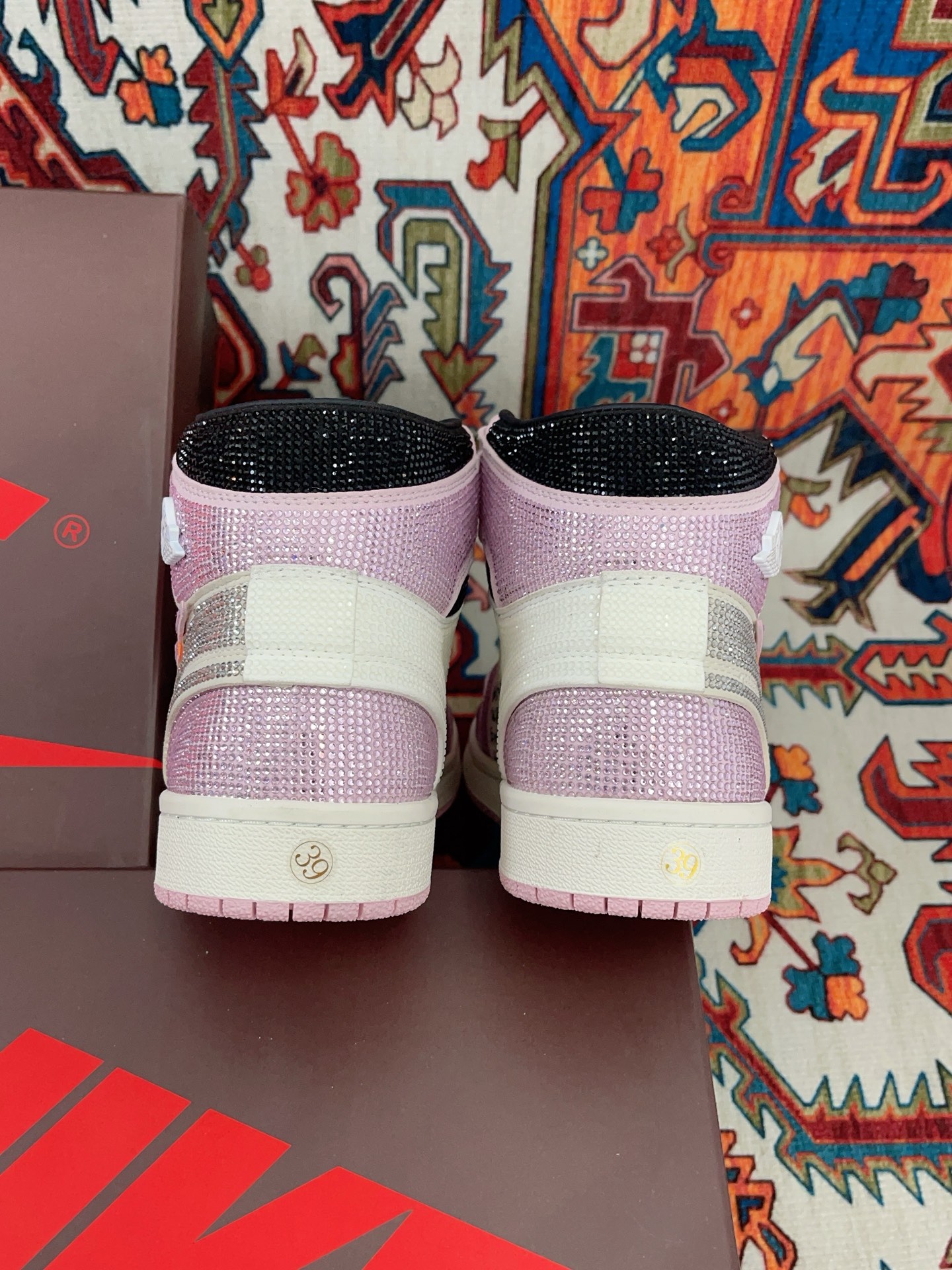 エアジョーダン カップル 高トップシューズ 牛革 デザイン