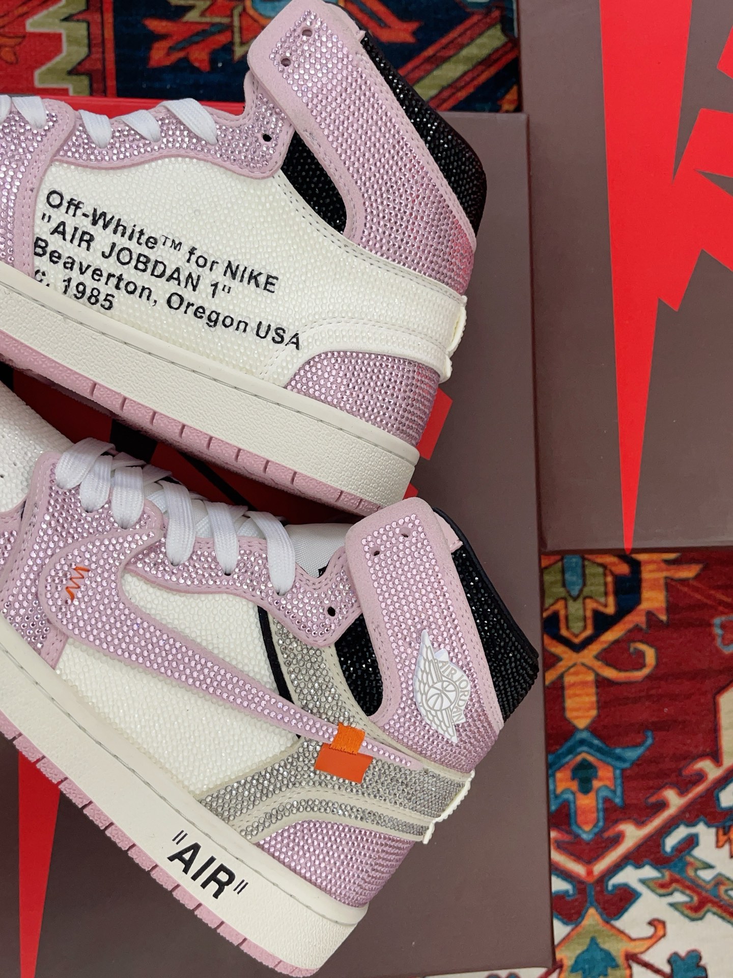 エアジョーダン カップル 高トップシューズ 牛革 デザイン