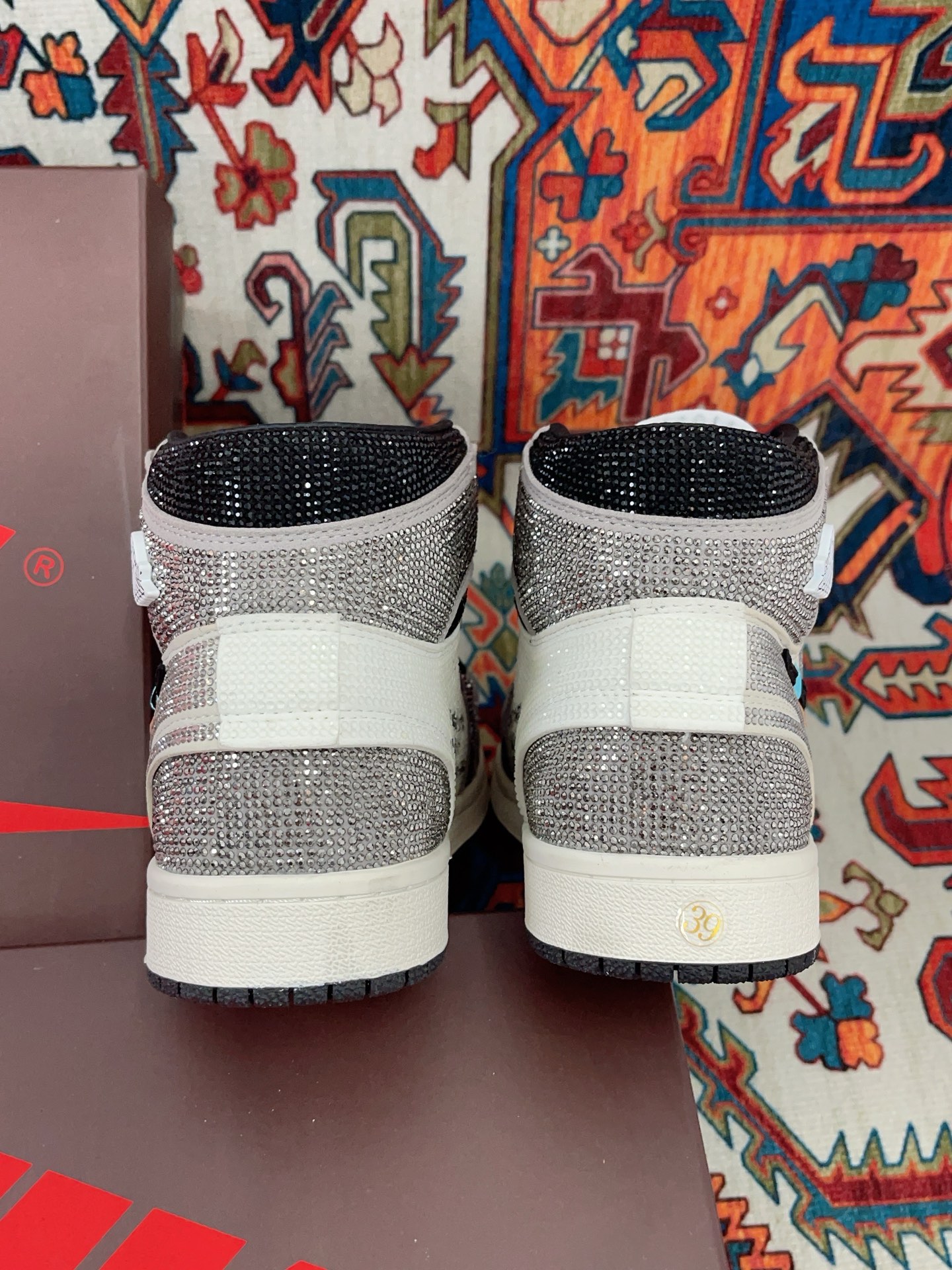 エアジョーダン ナイキ カップル 烫钻 カラーブロック スニーカー