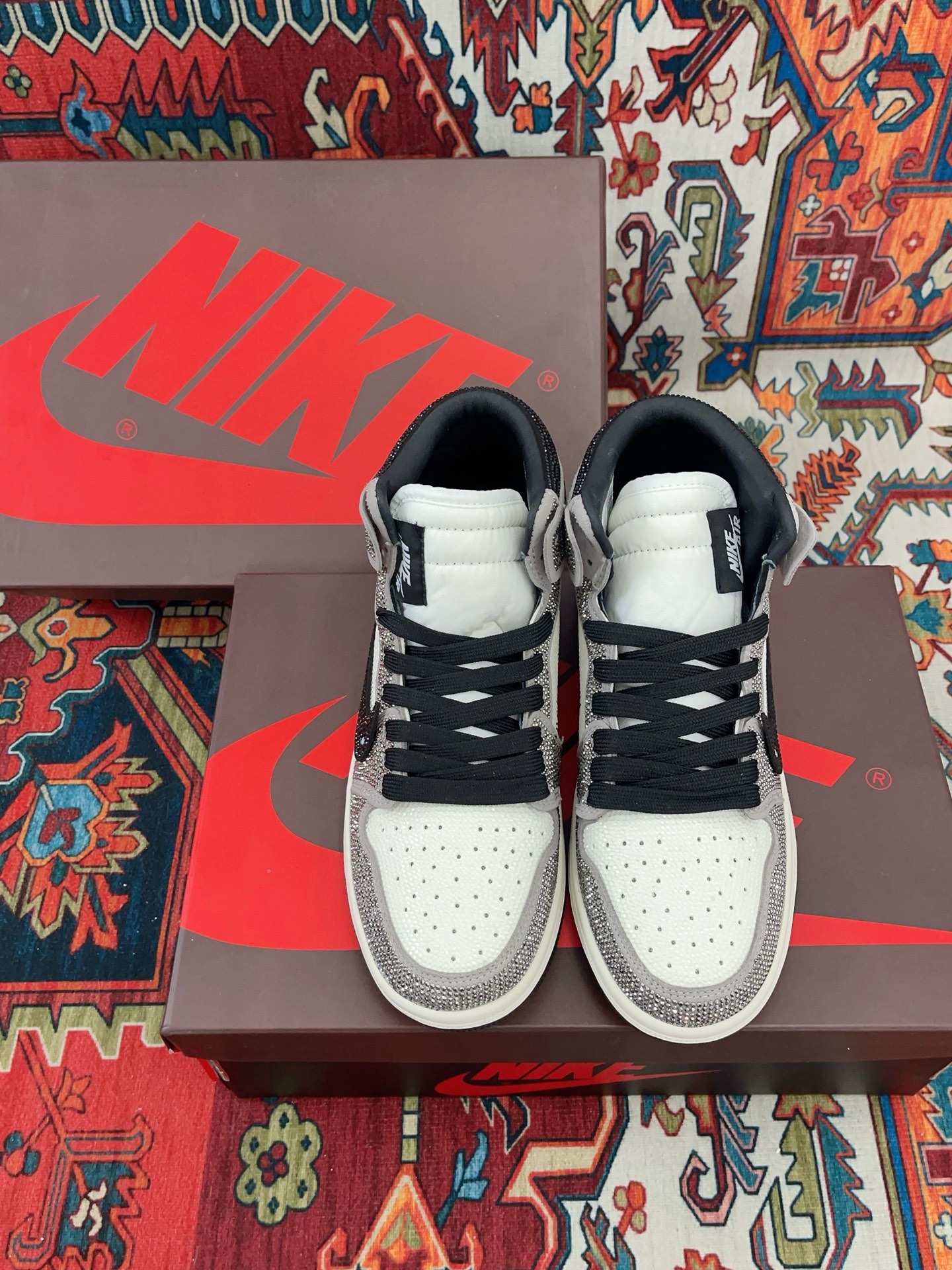 エアジョーダン ナイキ カップル 烫钻 カラーブロック スニーカー