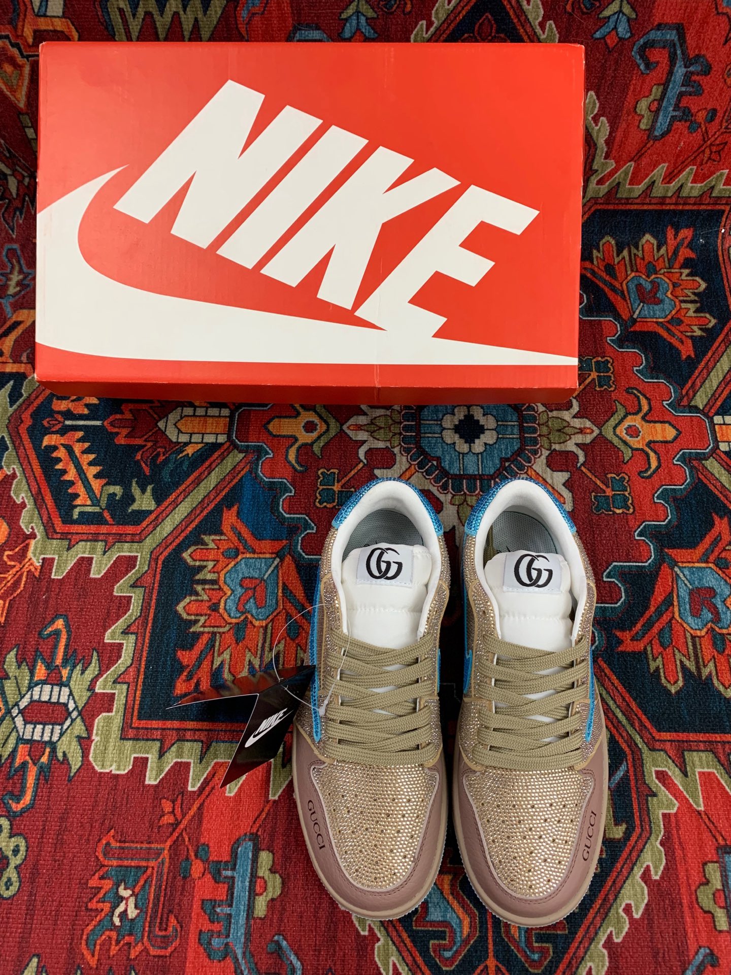 GUCCI ナイキ コラボ カップル スニーカー 牛革