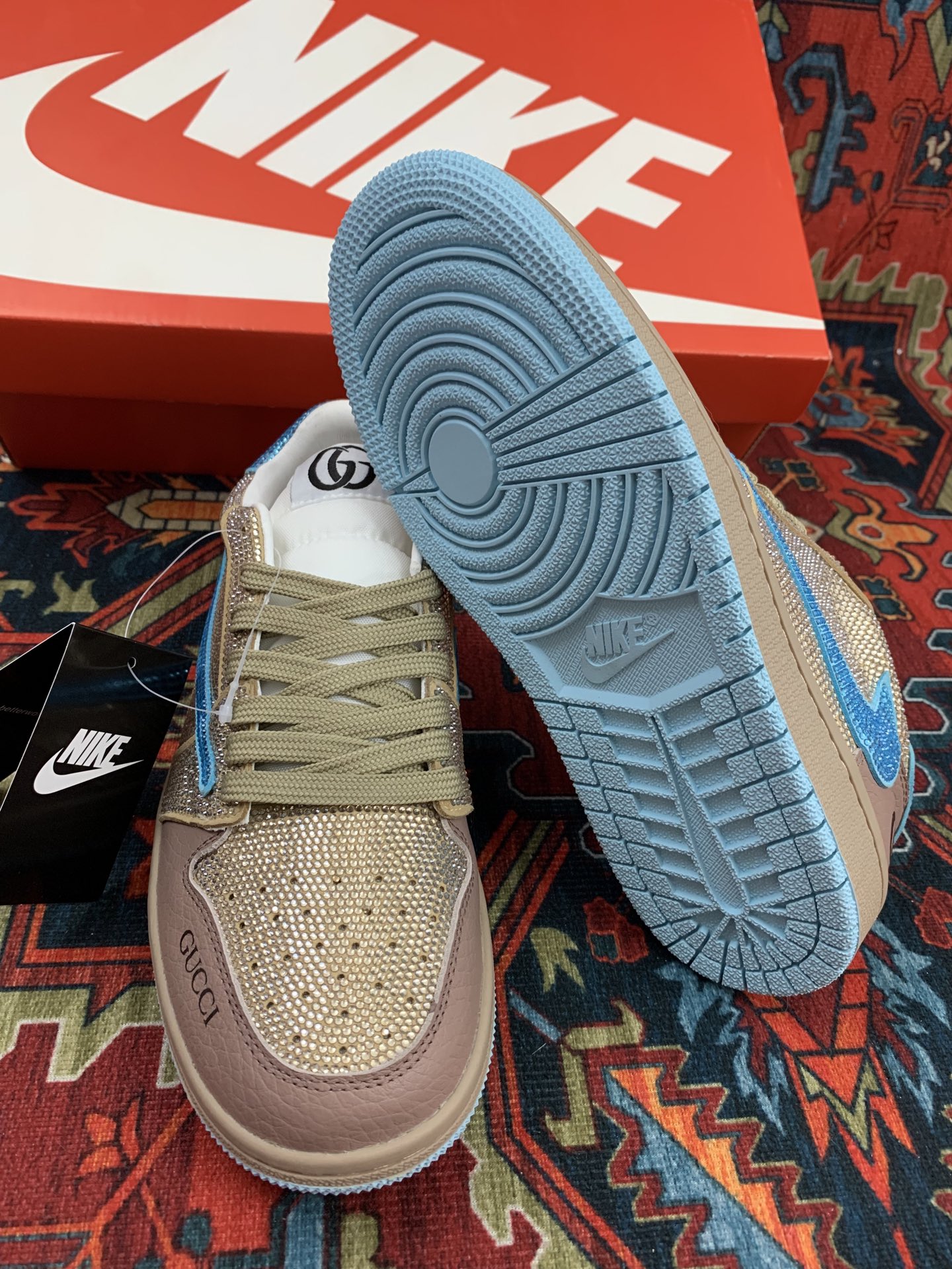 GUCCI ナイキ コラボ カップル スニーカー 牛革
