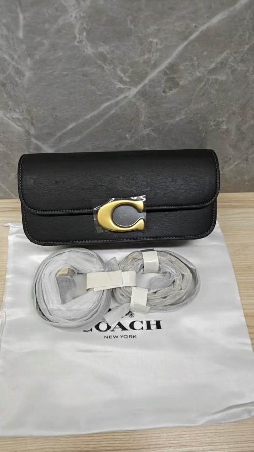 Coach Tabby 23 Leather Shoulder Bag, Elegant and Versatile Handbag, Black 1 Coach Tabby 23 Leather Shoulder Bag, Elegant and Versatile Handbag, Black