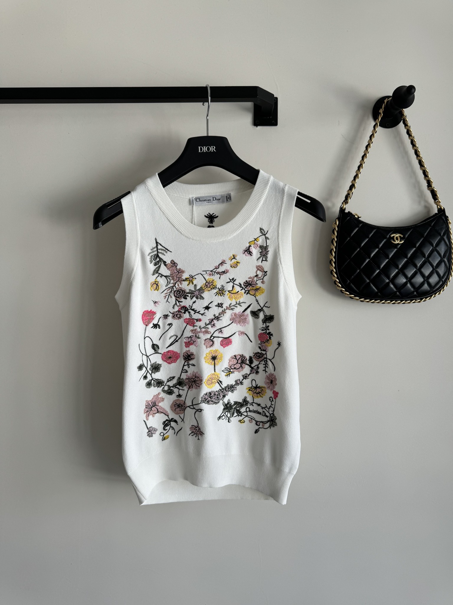 Dior Clothing Shirts & Blouses Tank Tops&Camis Embroidery Summer Collection