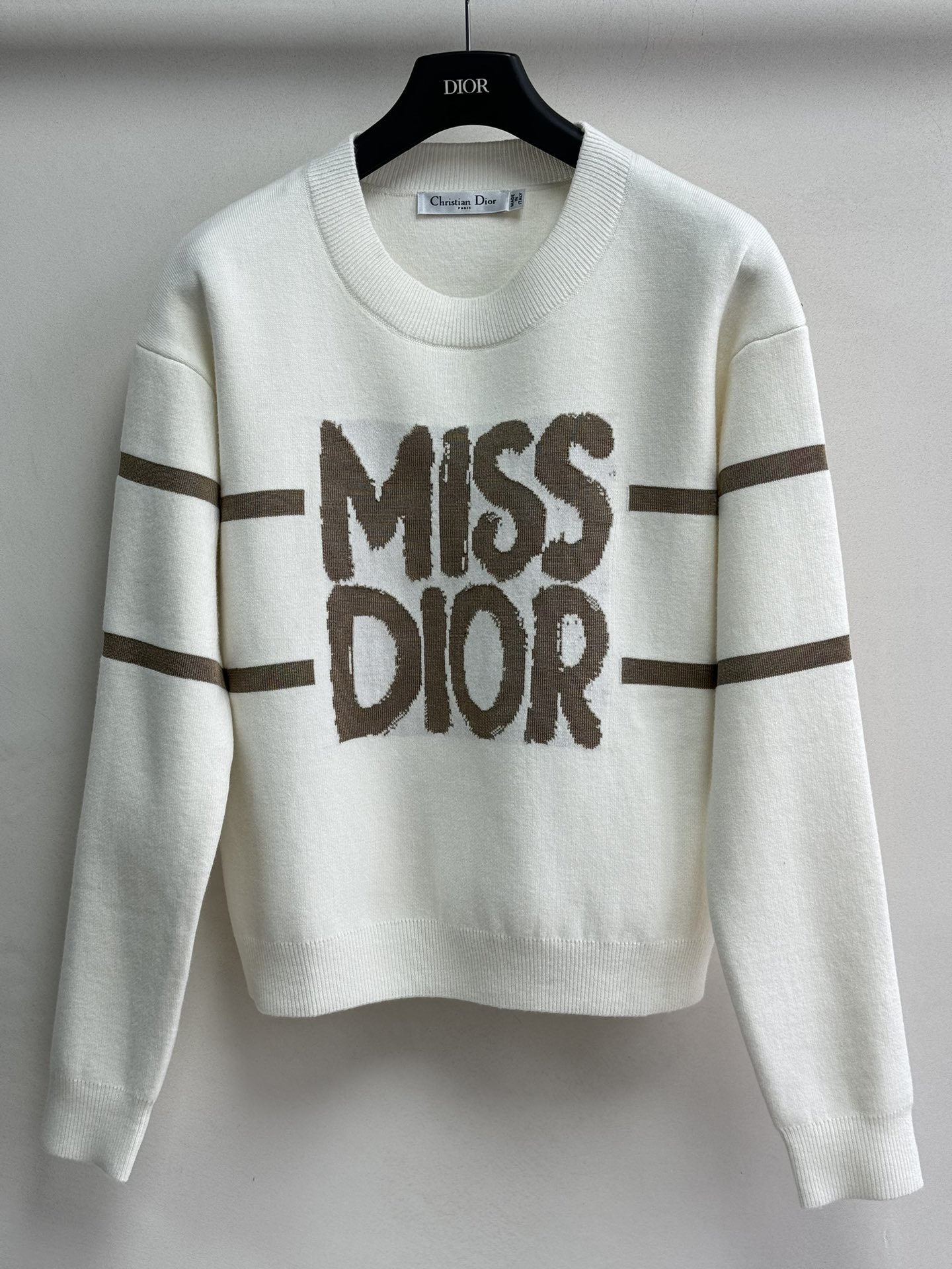 Dio*新款MISSDIOR提花logo羊毛羊绒混纺ＳＭＬ.