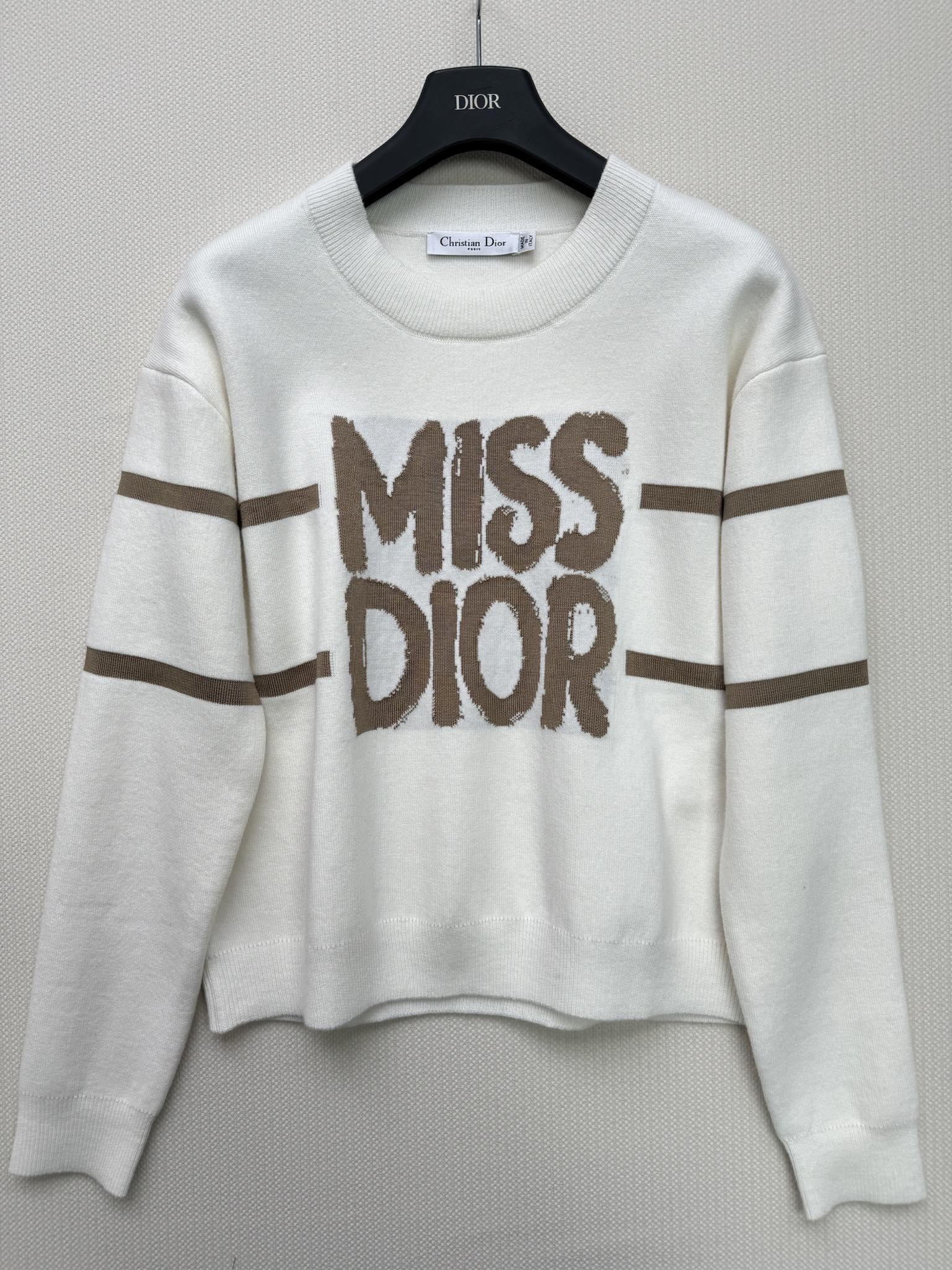 Dio*新款MISSDIOR提花logo羊毛羊绒混纺ＳＭＬ.