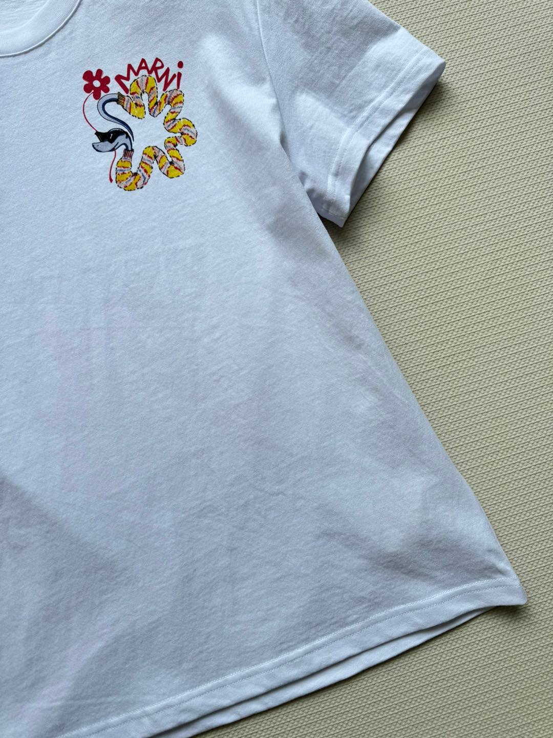 p437 First-rate, hard-core women’s suit, new Marni, New Year’s Snake T-shirt SML - 图片 8