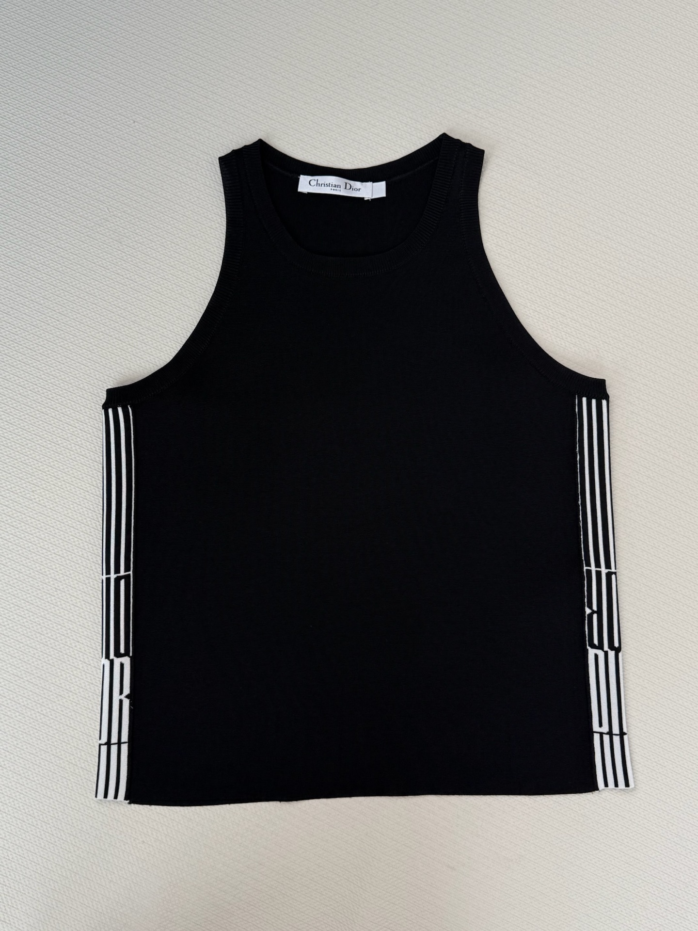 Dior Black Knit Tank Top and Skirt Set with Striped Logo Detail 5 i1743917325792 3228 0 3