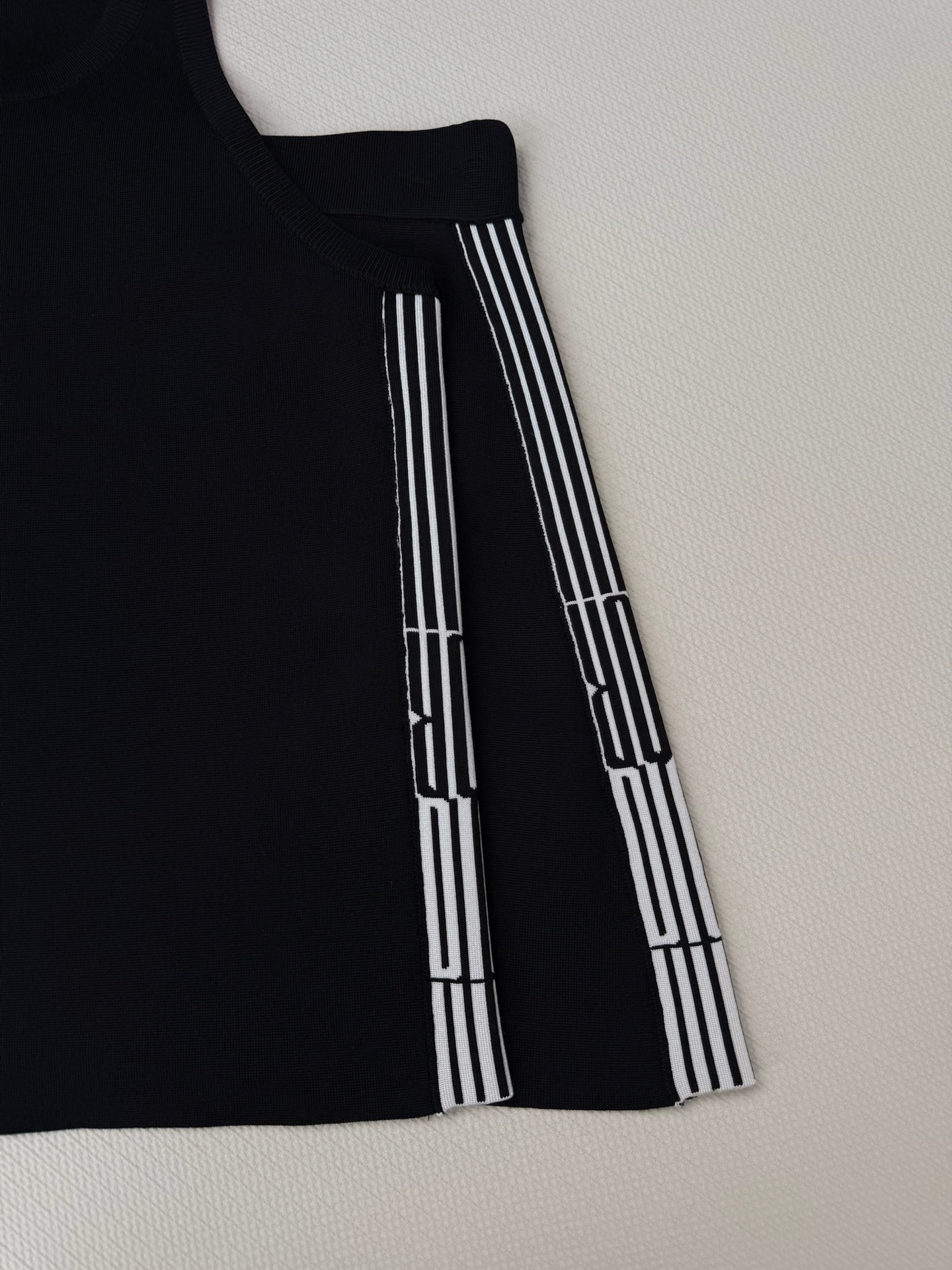 Dior Black Knit Tank Top and Skirt Set with Striped Logo Detail 7 i1743917326995 3014 0 5