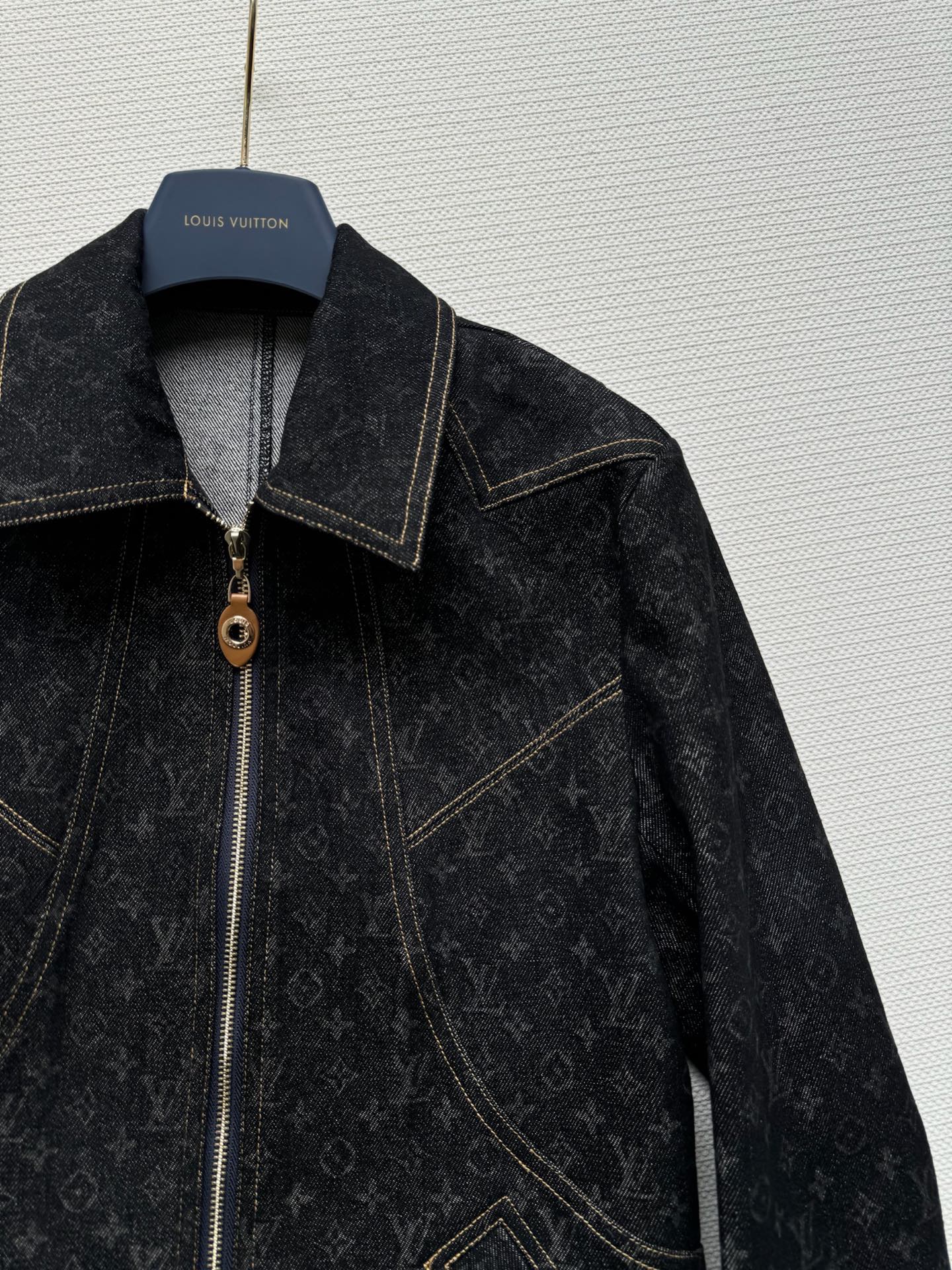 Louis Vuitton Dark Monogram Denim Jacket - Retro Chic, Party Ready 5 i1744435236756 549 0 3