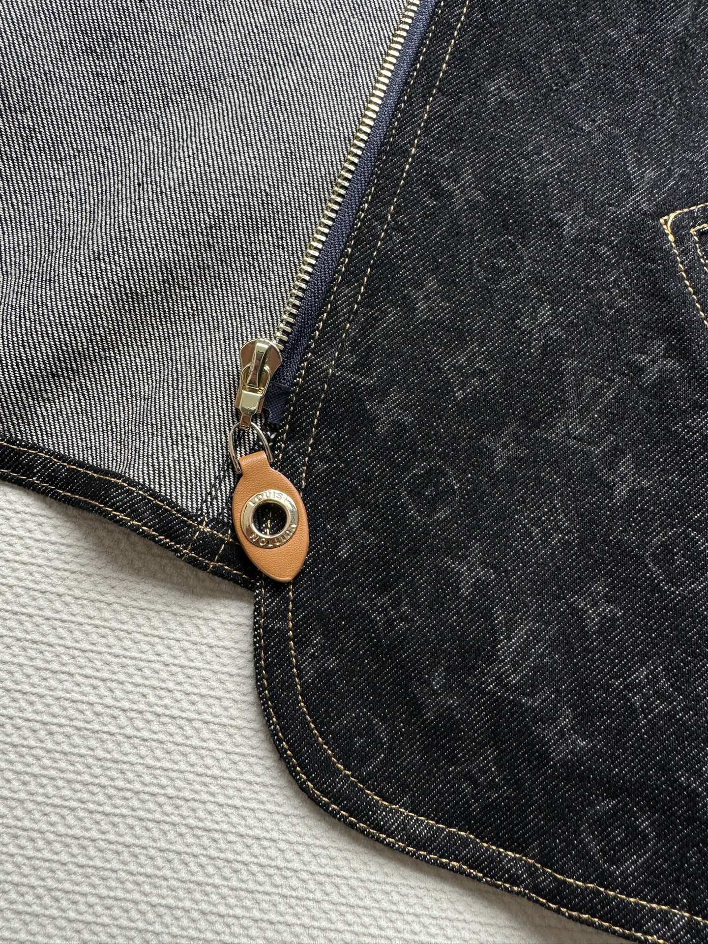 Louis Vuitton Dark Monogram Denim Jacket - Retro Chic, Party Ready 9 i1744435236775 5802 0 7