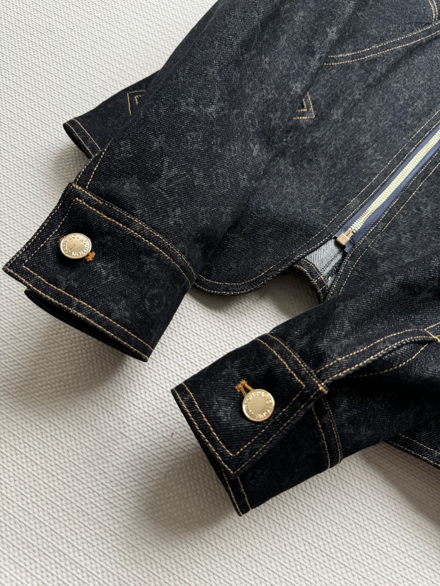 Louis Vuitton Dark Monogram Denim Jacket - Retro Chic, Party Ready 8 i1744435238381 960 0 6