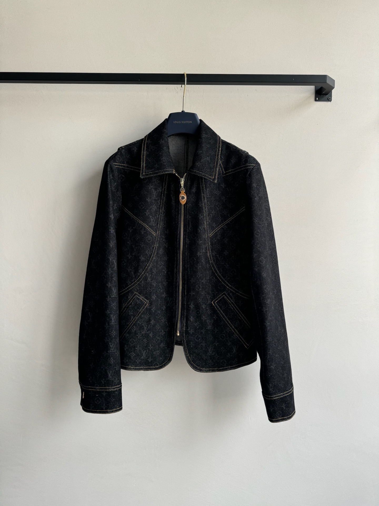 Louis Vuitton Dark Monogram Denim Jacket - Retro Chic, Party Ready 2 i1744435238410 3307 0 0