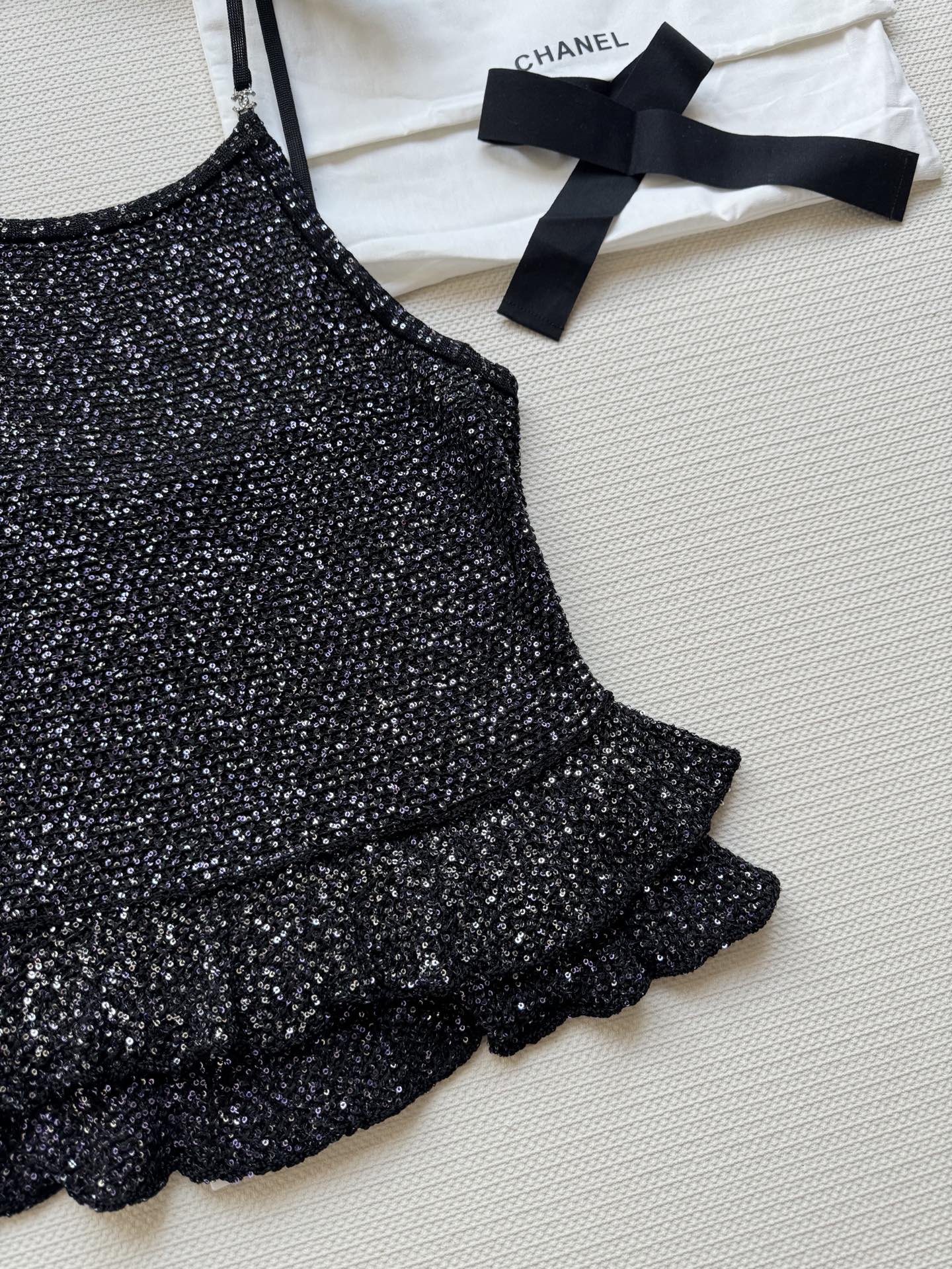 Chanel Sequin Knit Cami Top with Ruffle Hem - Summer Essential 8 i1744869419422 5606 0 6