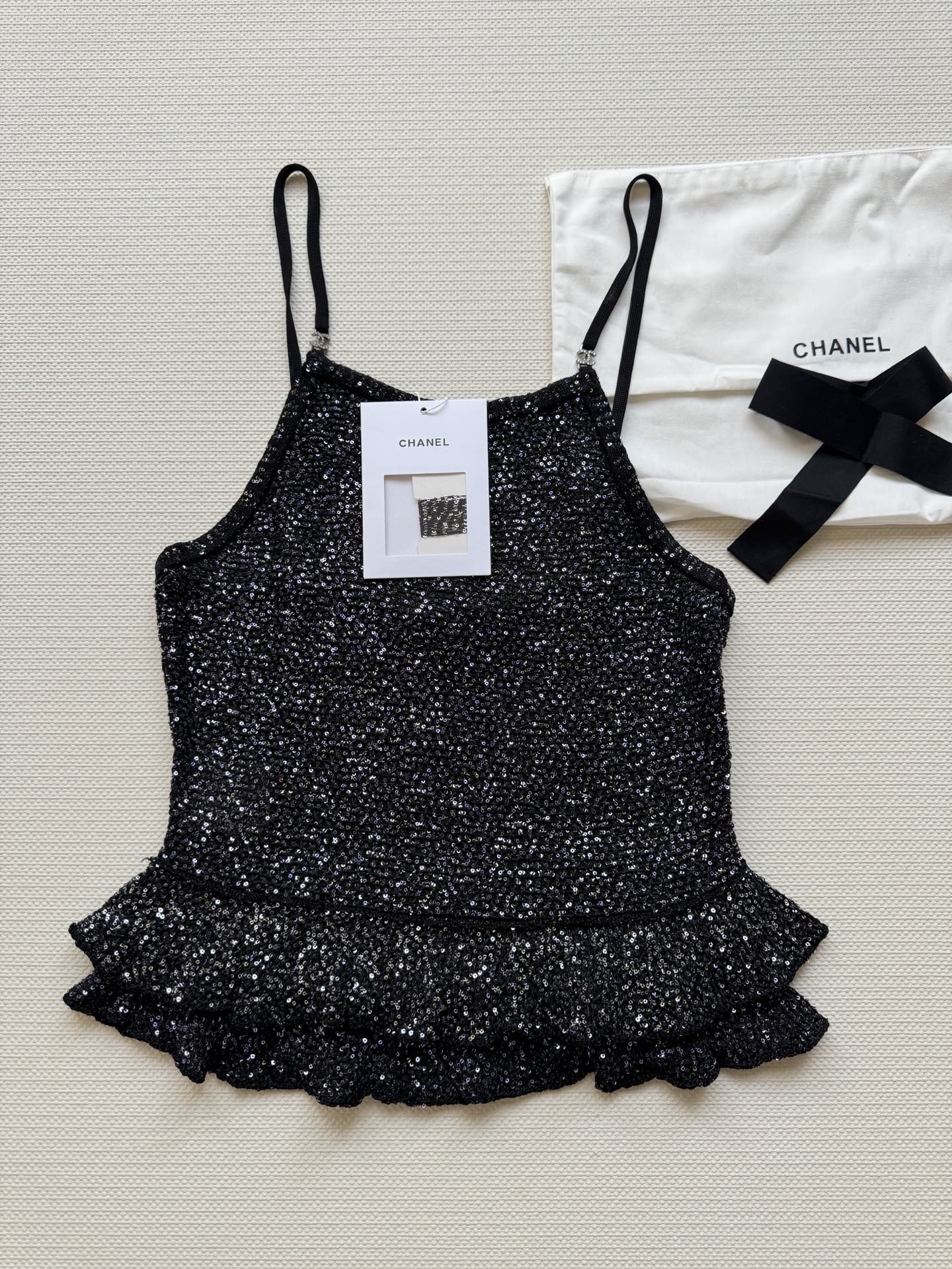 Chanel Sequin Knit Cami Top with Ruffle Hem - Summer Essential 5 i1744869421154 4798 0 3