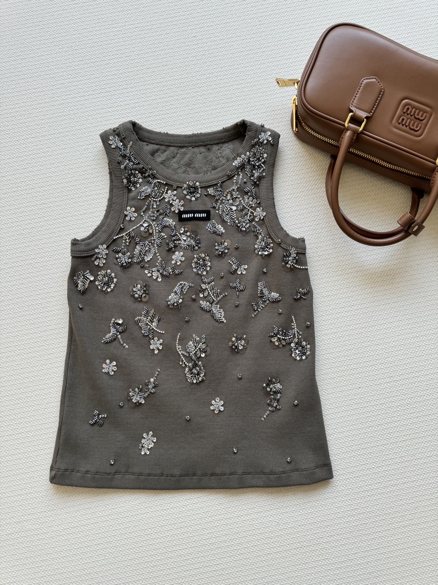 Miu Miu Inspired Floral Beaded Vest - High-Quality Replica, Available in S-M-L 4 i1745558483711 9930 0 2