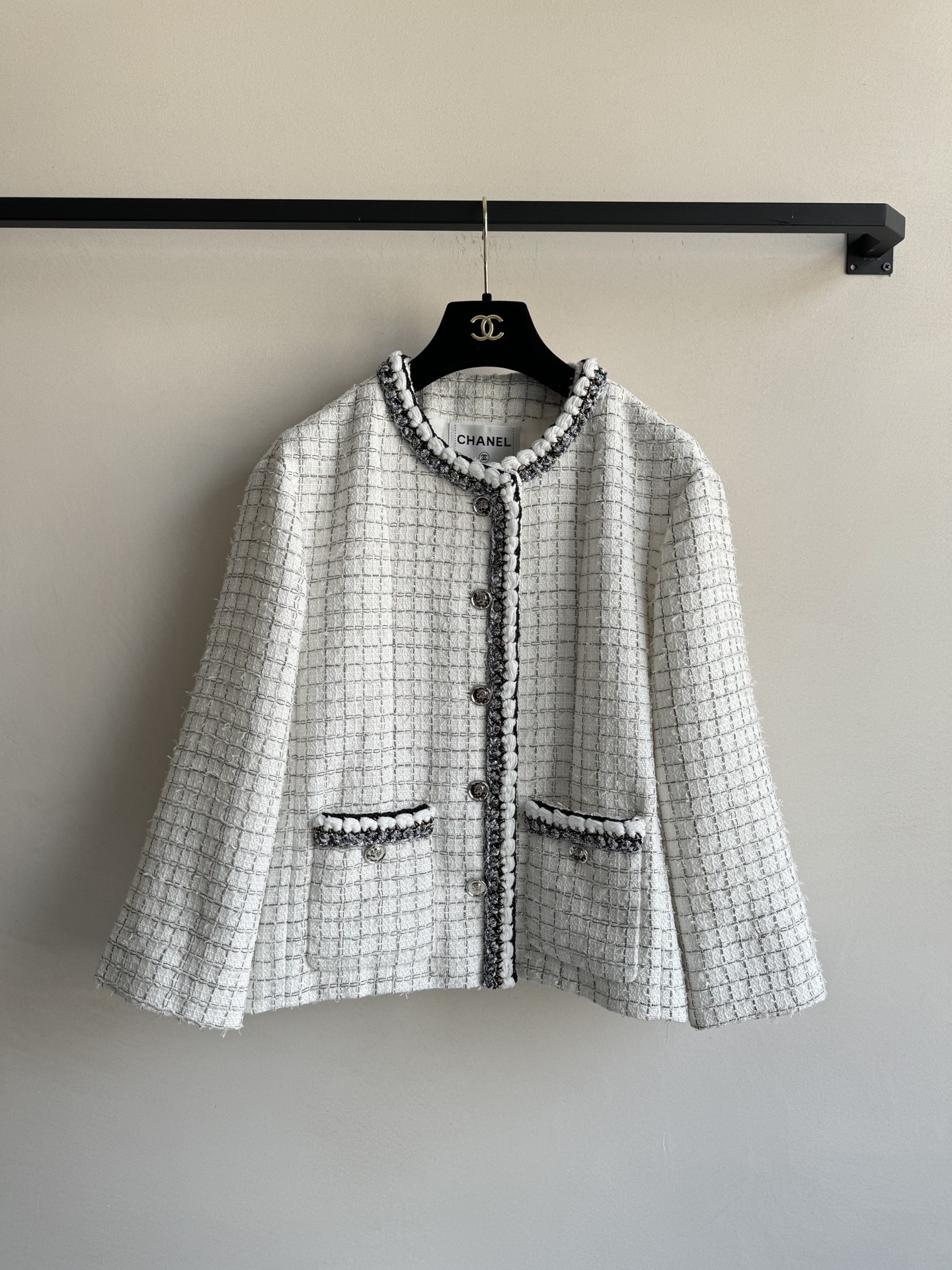 Chanel Inspired Wool Blend Cape Dress Coat - Elegant Black & White Design 2 i1745690304230 7672 0 4
