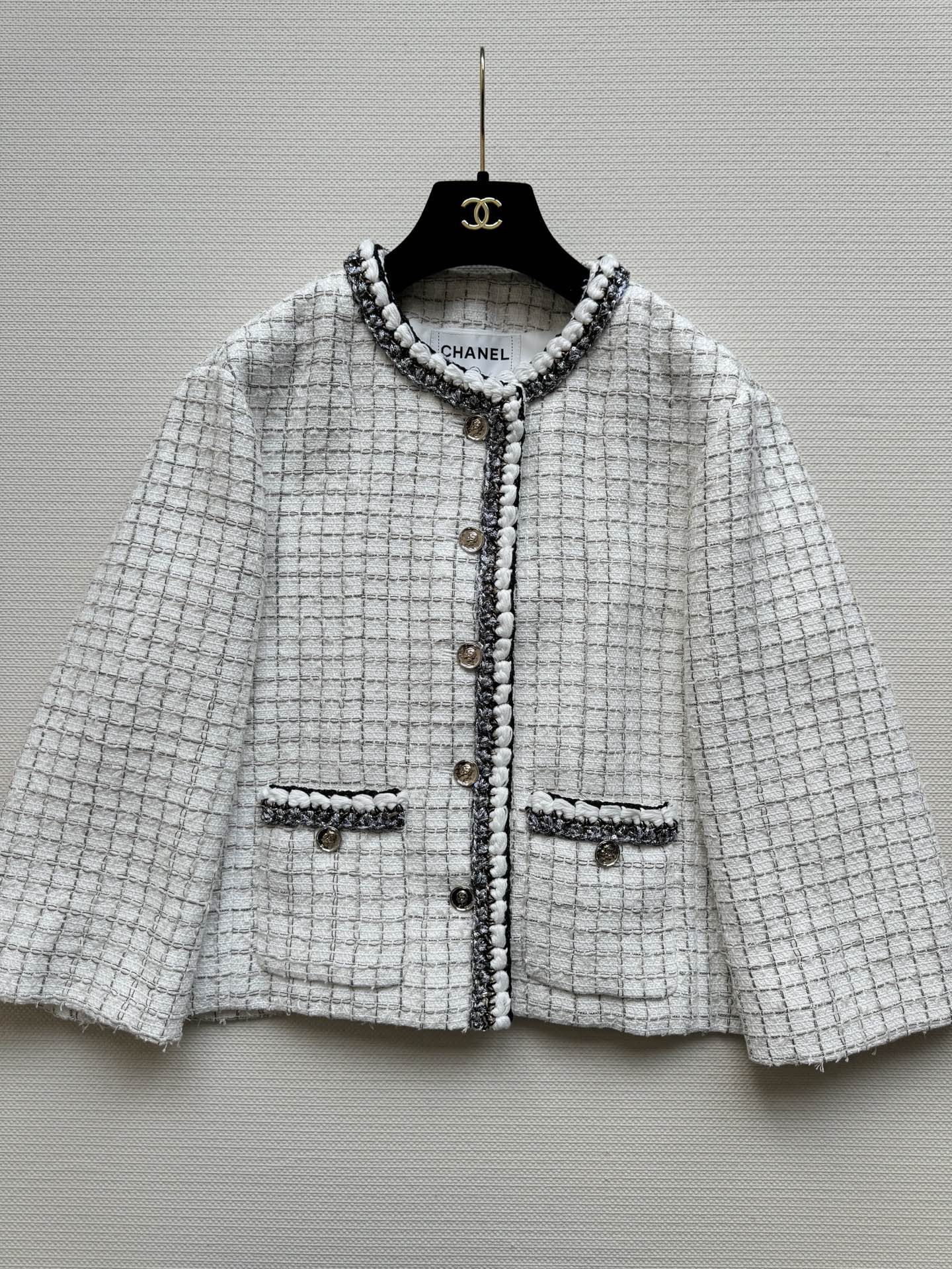 Chanel Inspired Wool Blend Cape Dress Coat - Elegant Black & White Design 4 i1745690304239 8972 0 5