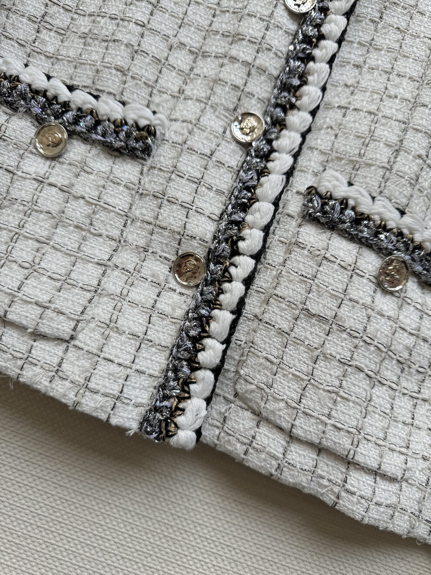 Chanel Inspired Wool Blend Cape Dress Coat - Elegant Black & White Design 7 i1745690307934 278 0 8