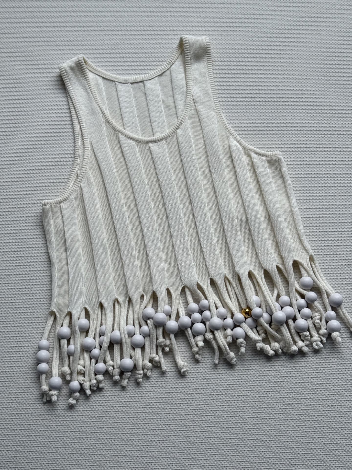 Loewe Fringe Vest Top & Midi Skirt Set - Bohemian Style for Summer Vacation 5 i1748110853030 539 0 3