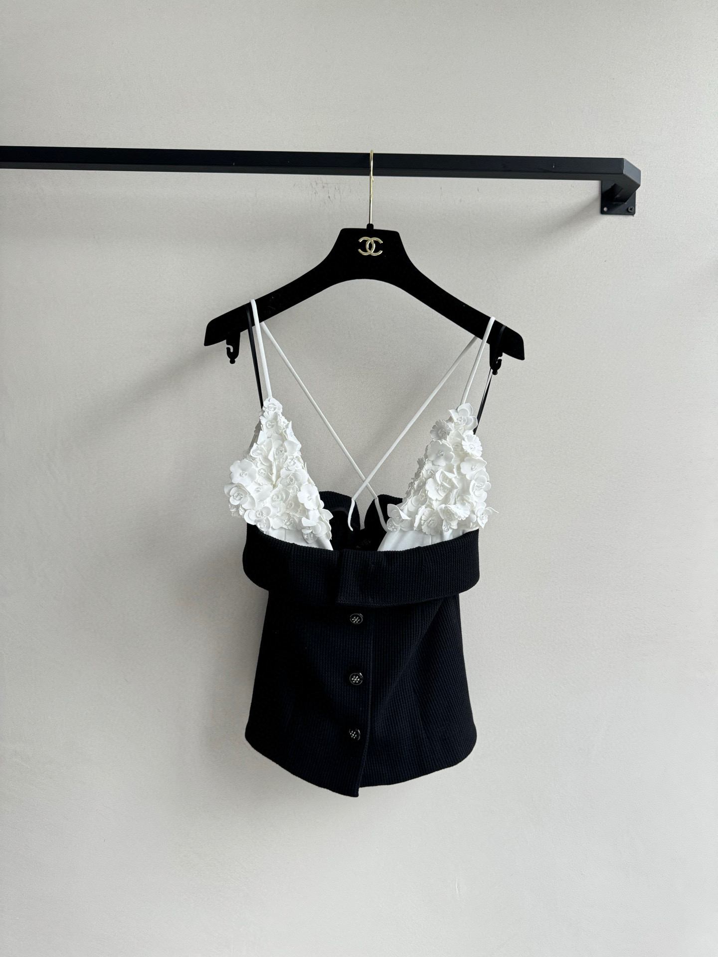 Chanel Inspired Black and White Bustier Tank Top - Spring 25 Collection 2 i1748588522101 3902 0 0