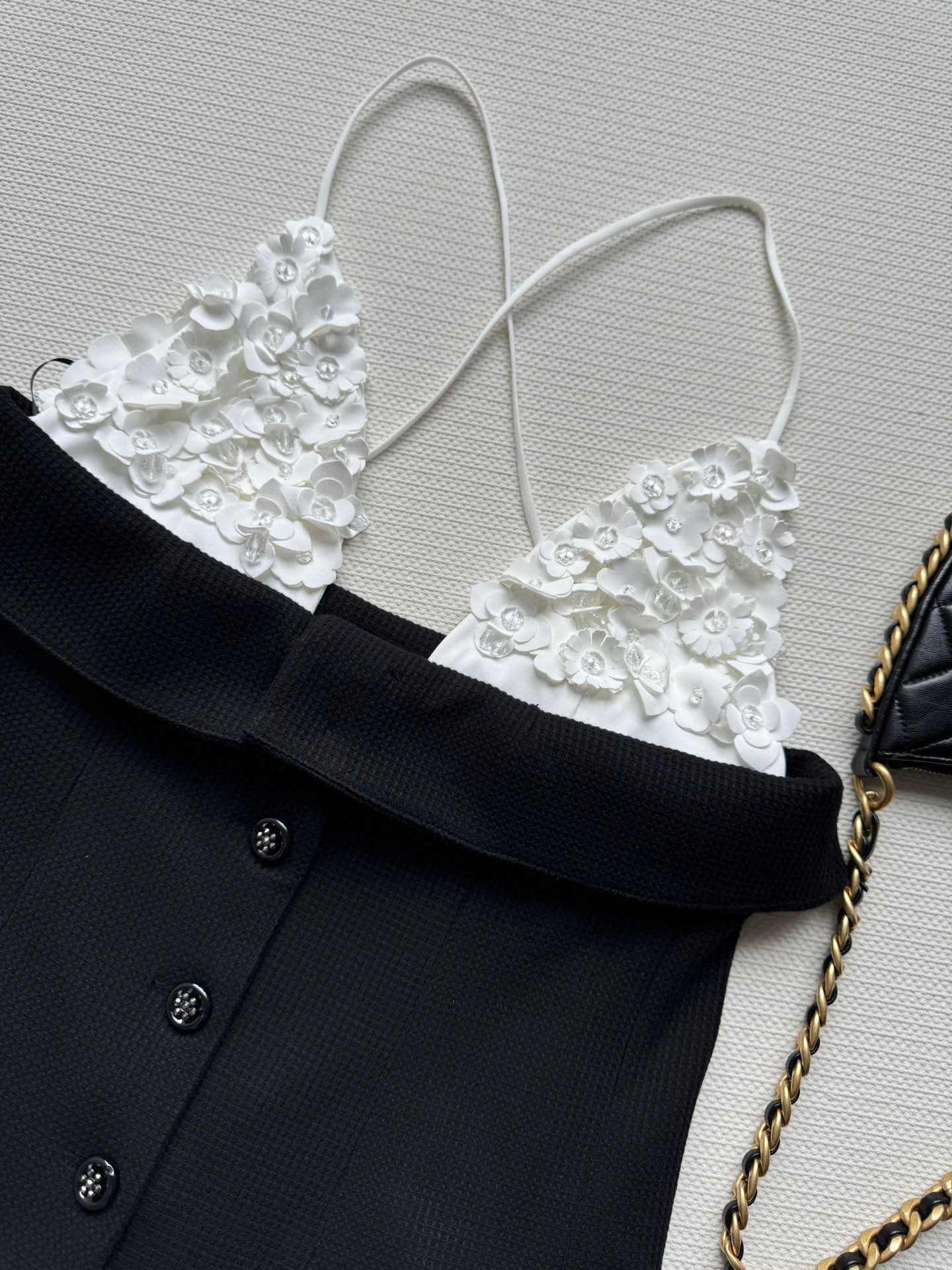 Chanel Inspired Black and White Bustier Tank Top - Spring 25 Collection 6 i1748588522394 1899 0 4