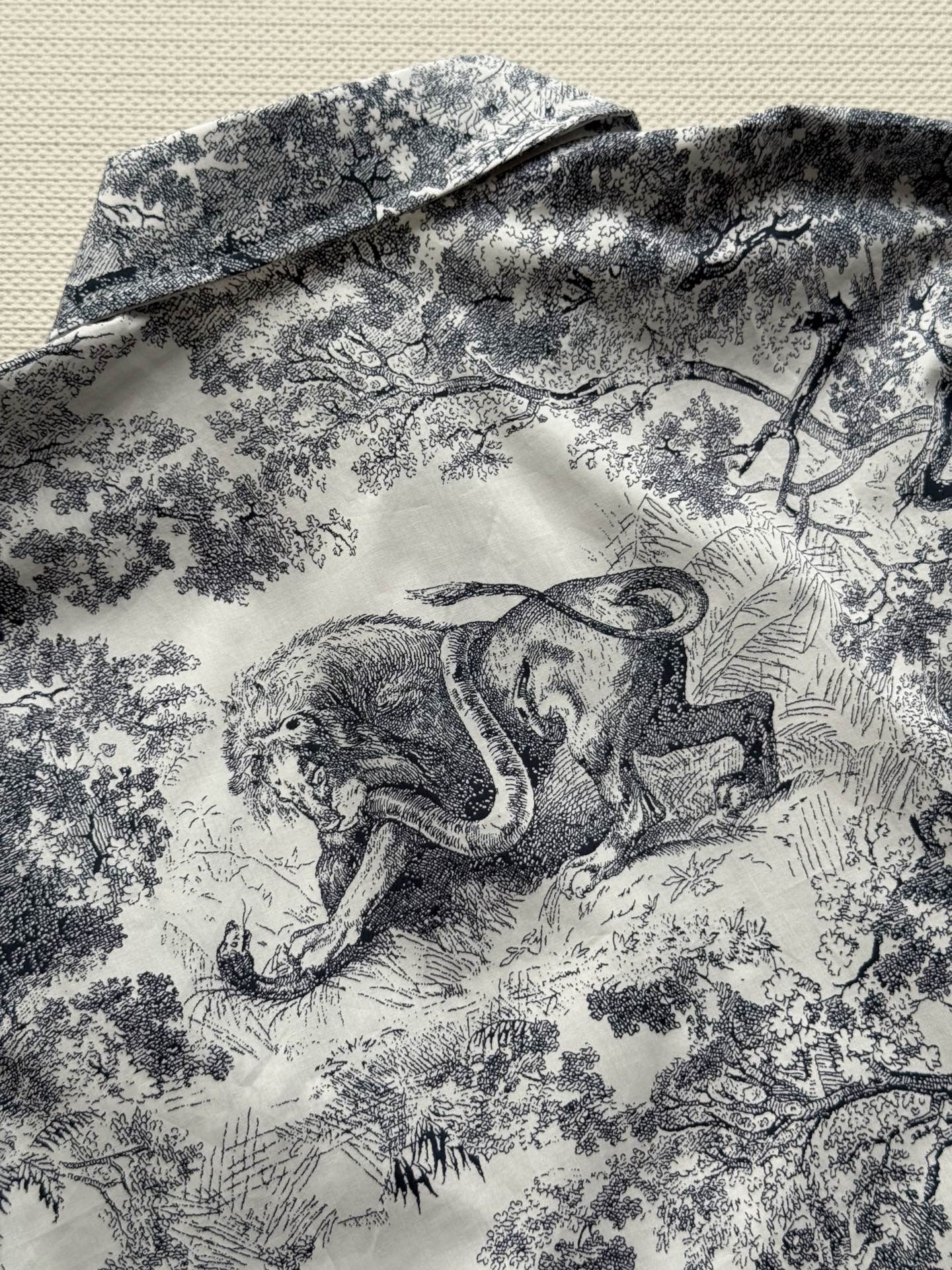Dior Inspired Printed Shirt - Custom Silk Blend, Breathable & Comfortable - S, M, L 7 i1749184419807 1316 0 5